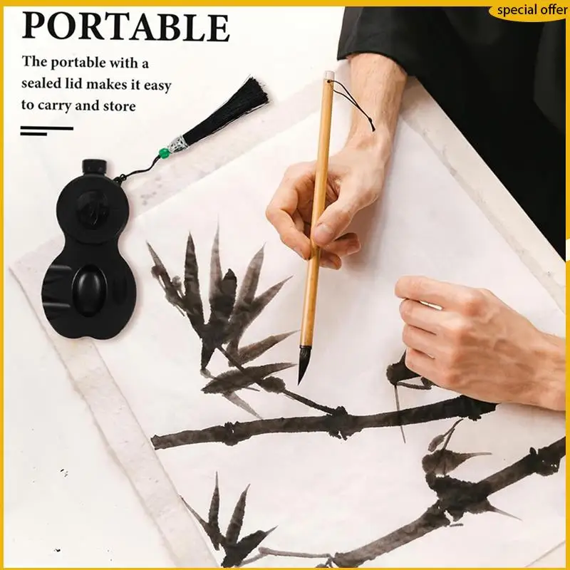 A50I Covered Ink Stone For Calligraphy Practice Portable And Sealed Ink Tray With Lid Ink Dish And Brush Pen Rest
A50I Covered Ink Stone For Calligraphy Practice Portable And Sealed Ink Tray With Lid Ink Dish And Brush Pen Rest