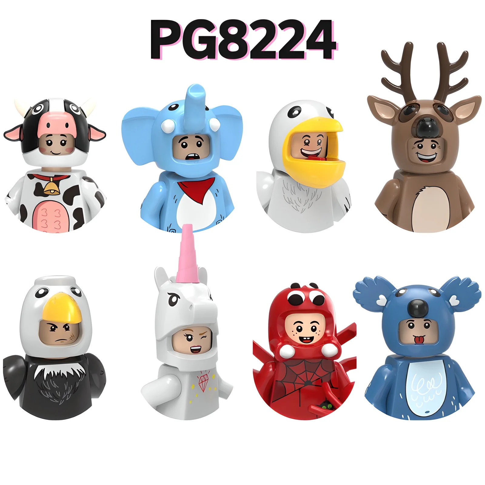 Disney PG8224 Building Block Figures,including Cow,Elephant,Pelican,Elk,Bald Eagle,Unicorn, popular collectible creative gift
Disney PG8224 Building Block Figures,including Cow,Elephant,Pelican,Elk,Bald Eagle,Unicorn, popular collectible creative gift