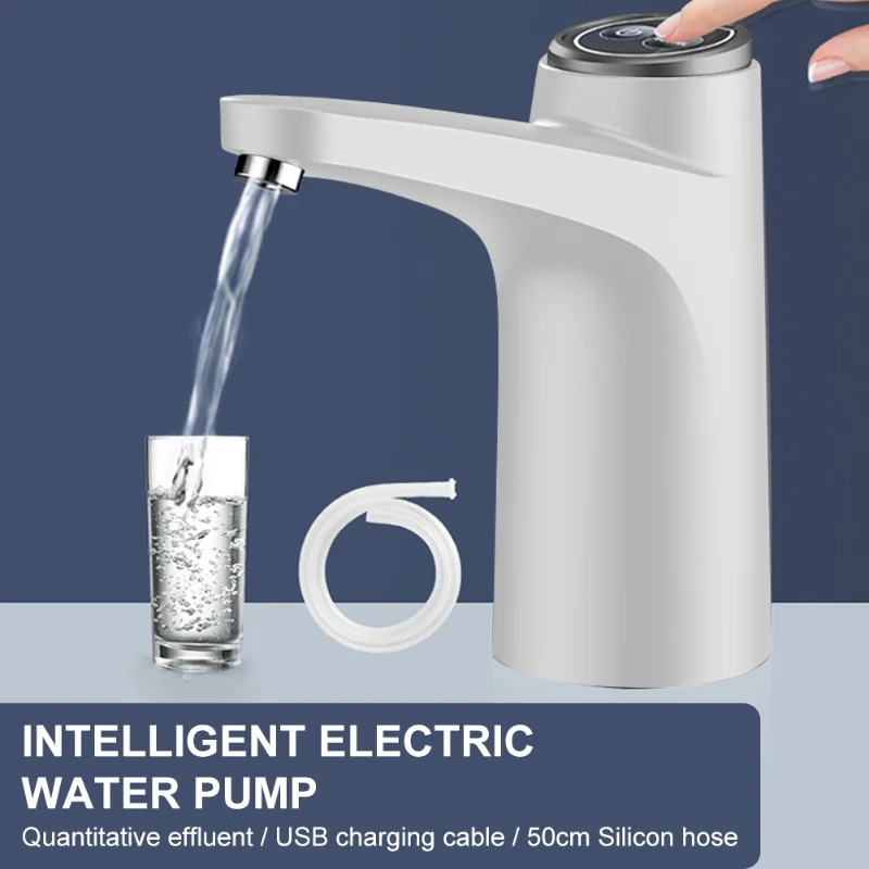 Automatic Water Dispenser Intelligent Rechargeable Noise-Free Quantitative Water Bottle Pump With 50cm Silicon Hose And USB
Automatic Water Dispenser Intelligent Rechargeable Noise-Free Quantitative Water Bottle Pump With 50cm Silicon Hose And USB