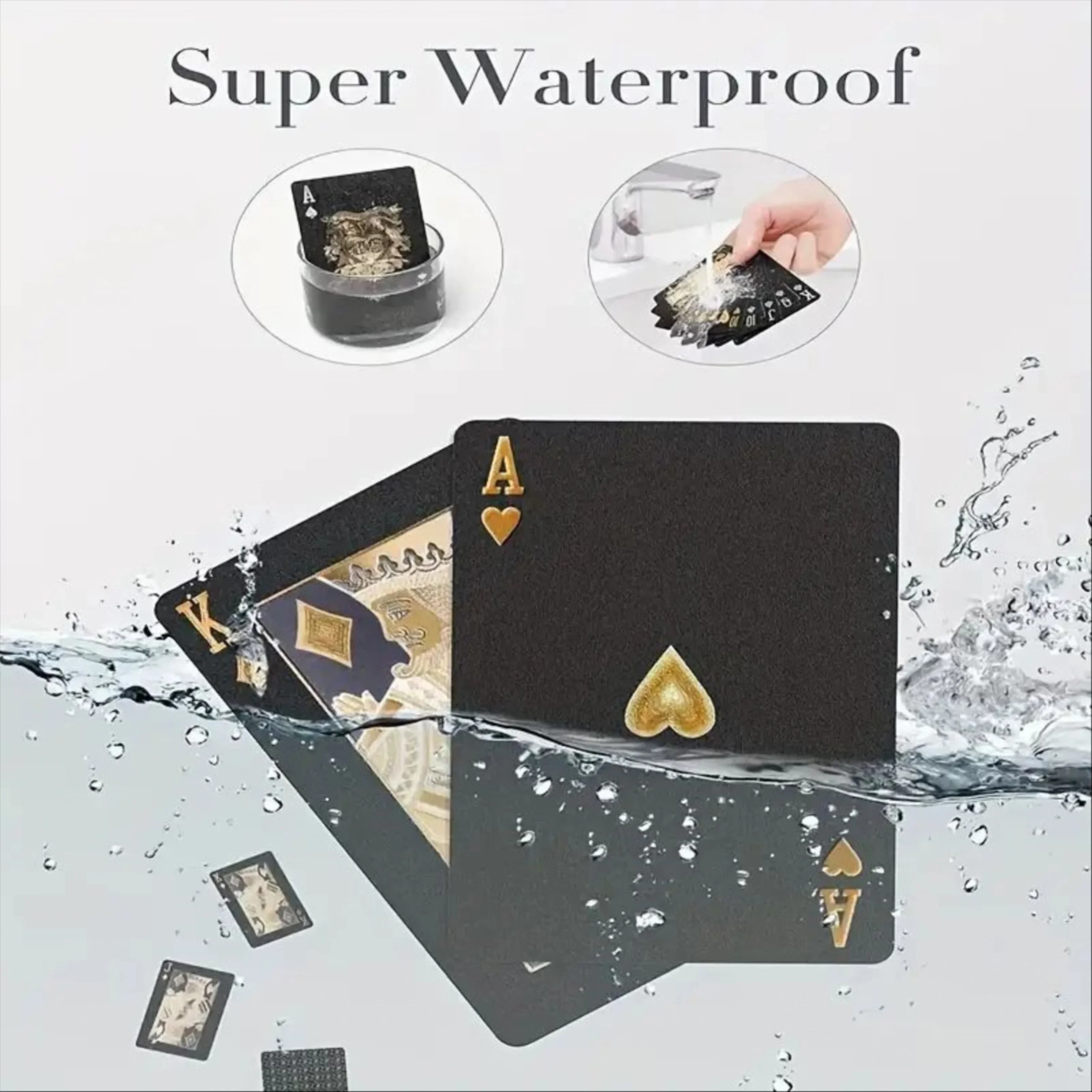 Poker Black Waterproof Playing Cards Gold plaid Containing Halloween Magic Thanksgiving Party Gifts Package Collection
Poker Black Waterproof Playing Cards Gold plaid Containing Halloween Magic Thanksgiving Party Gifts Package Collection