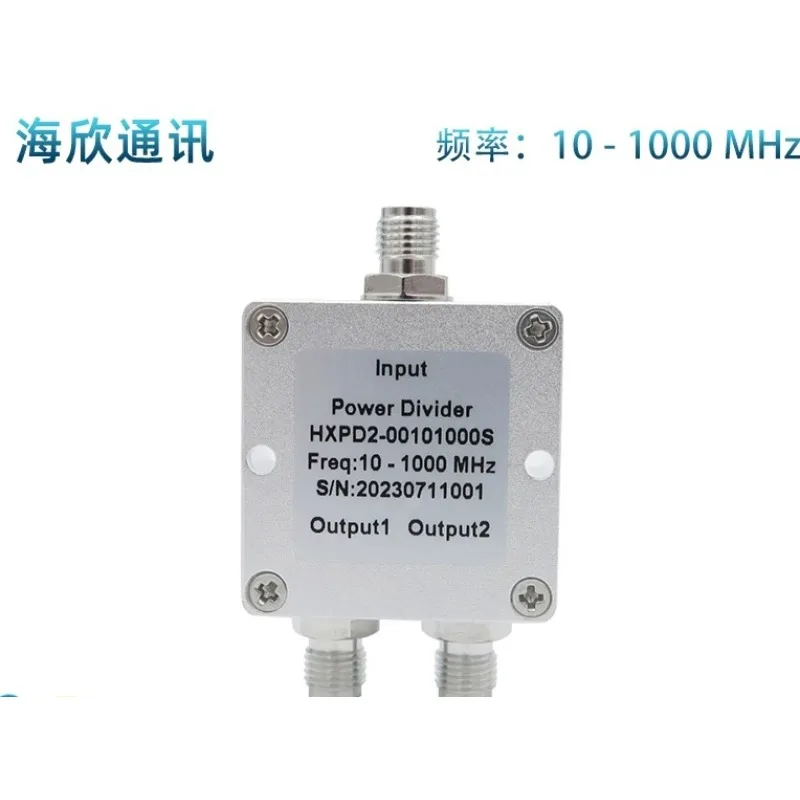 10-1000MHz Low Loss Low Standing Wave High Isolation, One Minute Two LC Power Divider SMA Female
10-1000MHz Low Loss Low Standing Wave High Isolation, One Minute Two LC Power Divider SMA Female