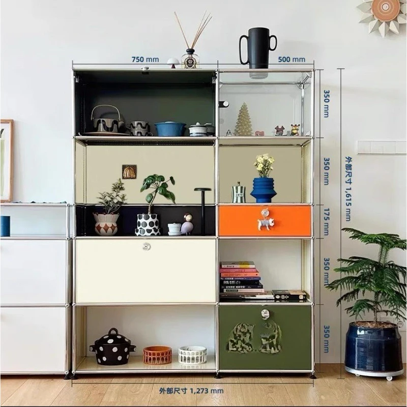 Combination Side Cabinet Stainless Steel Storage Locker Bauhaus ins Simple Storage Cabinet
Combination Side Cabinet Stainless Steel Storage Locker Bauhaus ins Simple Storage Cabinet