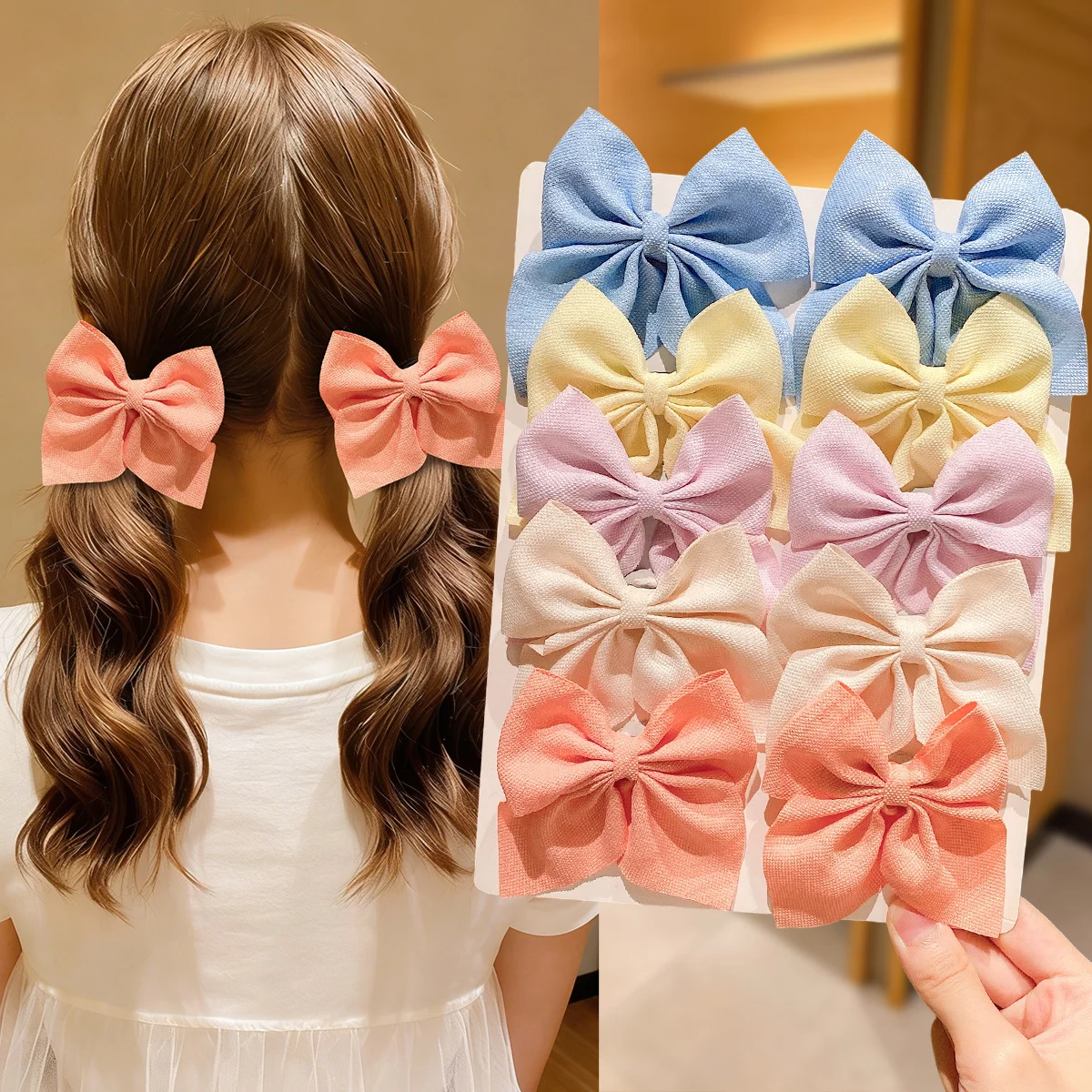 10Pcs Solid Fabric Bow Alligator Clips, Cute Daily Hair Accessories for Gift & Daily Looks
10Pcs Solid Fabric Bow Alligator Clips, Cute Daily Hair Accessories for Gift & Daily Looks