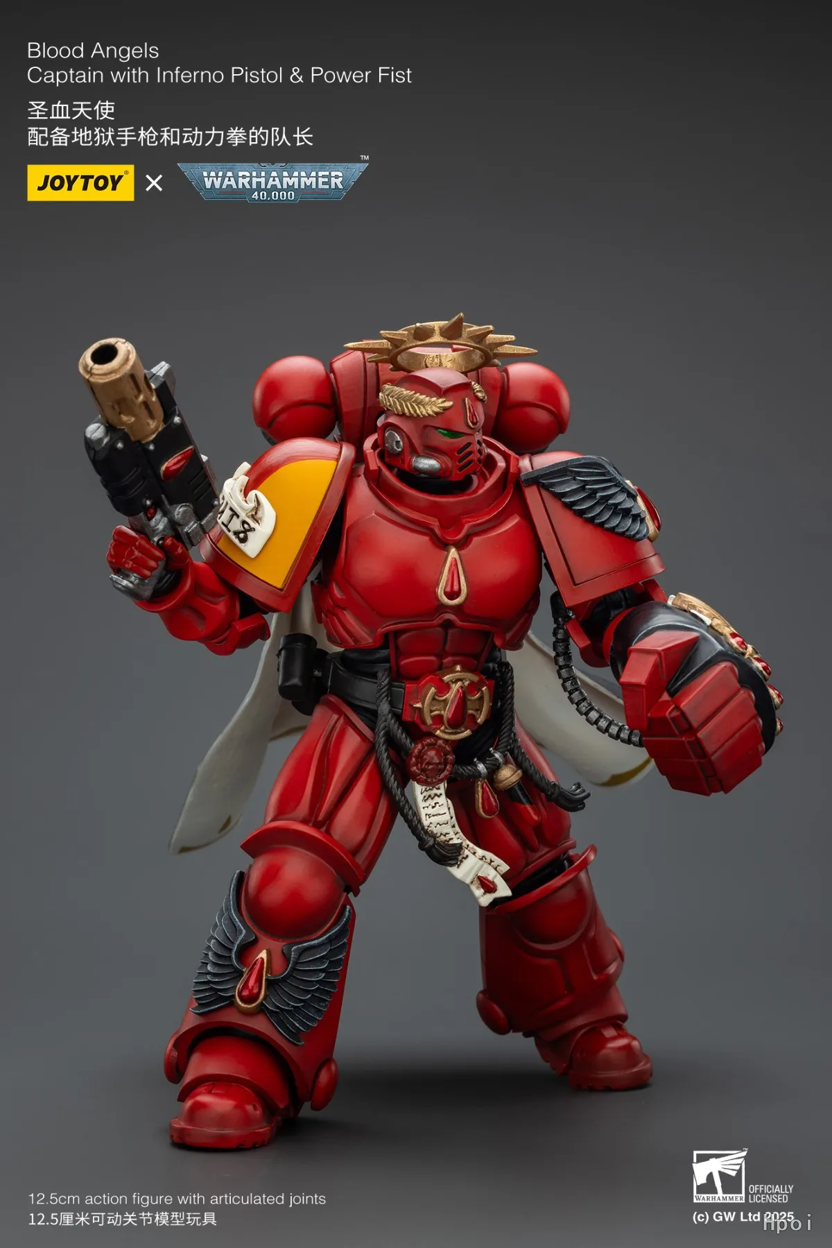 В наличии: Коллекционная фигурка JOYTOY Warhammer 40K Blood Angels Captain с пистолетом Inferno и Power Fist, масштаб 1/18
В наличии: Коллекционная фигурка JOYTOY Warhammer 40K Blood Angels Captain с пистолетом Inferno и Power Fist, масштаб 1/18