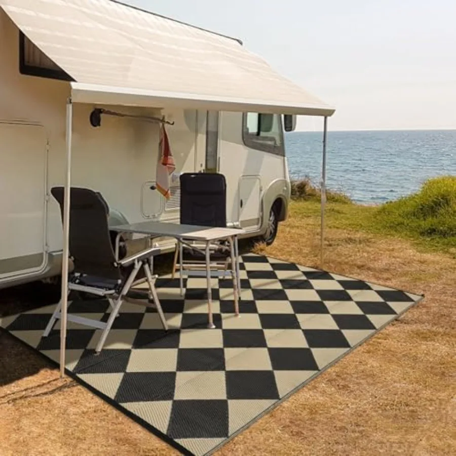 Outdoor Plastic Straw Rug 9x18 for Patio, Deck, RV, Beach, Camping, Backyard, Picnic Waterproof, Washable, Reversible, Modern T
Outdoor Plastic Straw Rug 9x18 for Patio, Deck, RV, Beach, Camping, Backyard, Picnic Waterproof, Washable, Reversible, Modern T