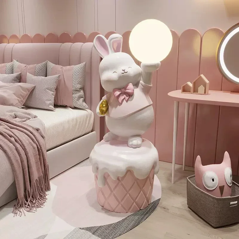 73cm Big size Lovely rabbit stands in ice cream LED Light Action Figure Collection model Home decorations Ornament toy kids gift
73cm Big size Lovely rabbit stands in ice cream LED Light Action Figure Collection model Home decorations Ornament toy kids gift