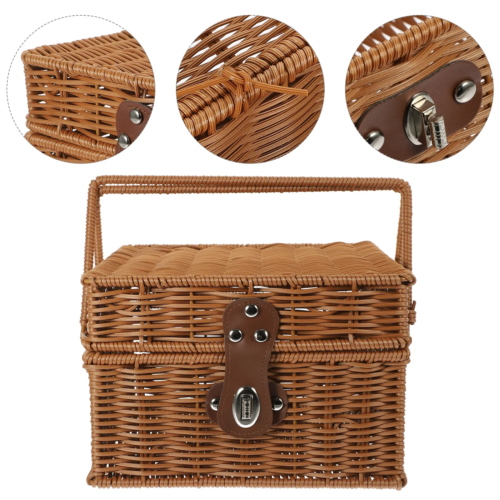 1pc Rattan Picnic Basket Woven Baskets Storage Box Egg Shape Pp Material Durable Handle Clothes Home Fruit Food Container
1pc Rattan Picnic Basket Woven Baskets Storage Box Egg Shape Pp Material Durable Handle Clothes Home Fruit Food Container