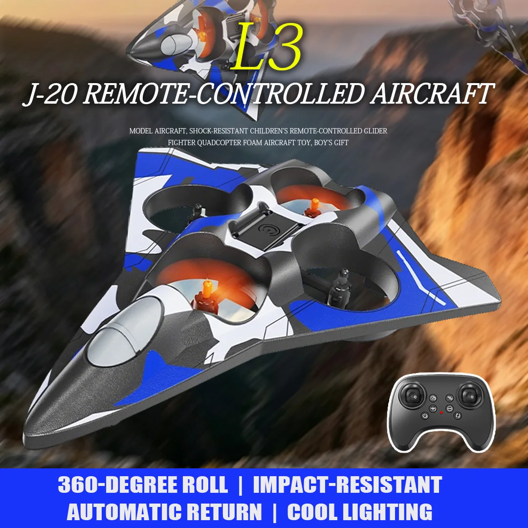 New Foam Aircraft Stunt Intelligent Fixed Height Hover 360 °Turn Led Lights 2.4g Remote Control Foam Fighter Airplane Drone Toys
New Foam Aircraft Stunt Intelligent Fixed Height Hover 360 °Turn Led Lights 2.4g Remote Control Foam Fighter Airplane Drone Toys
