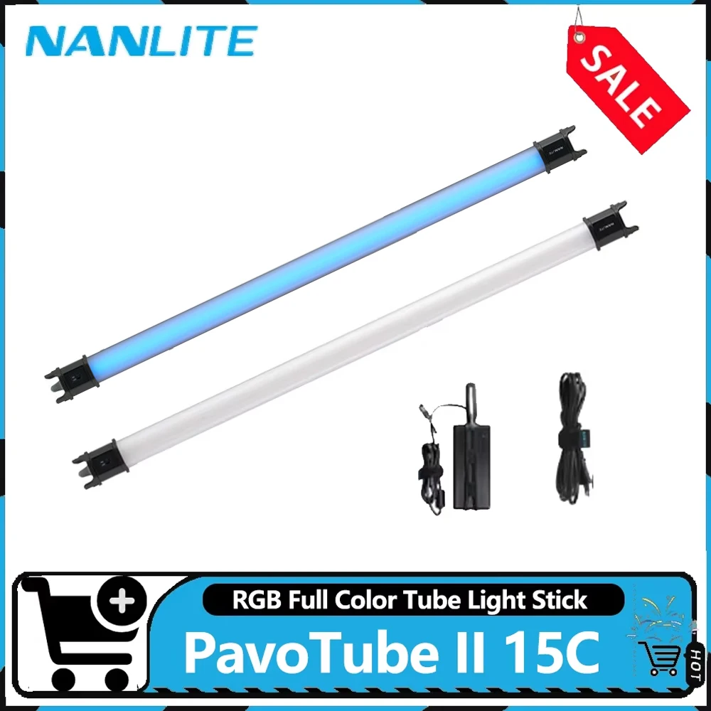 Nanlite PavoTube II 15C 2-Light Kit RGB 2700-7500k LED Tube Light Stick for Video Filmmaking Vlogging Live Streaming
Nanlite PavoTube II 15C 2-Light Kit RGB 2700-7500k LED Tube Light Stick for Video Filmmaking Vlogging Live Streaming