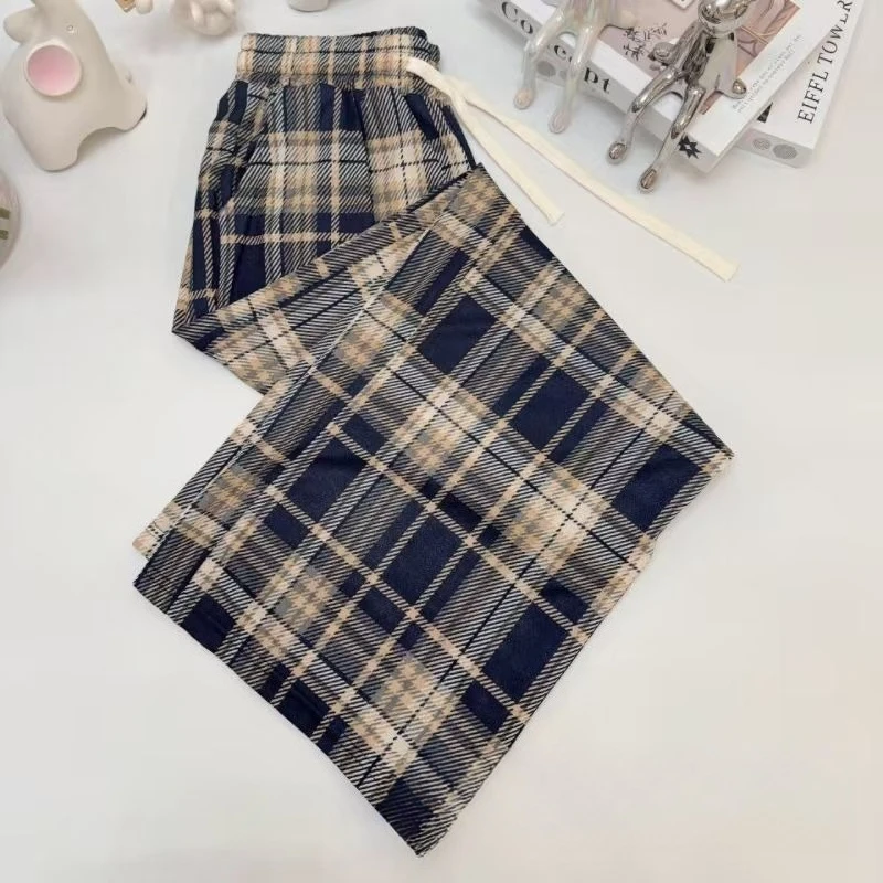New Pink Plaid Pajamas Pants Wide-leg Pants High Waist Straight and Breathable Loose Woman Pajama Trousers Women's Homewear Cute
New Pink Plaid Pajamas Pants Wide-leg Pants High Waist Straight and Breathable Loose Woman Pajama Trousers Women's Homewear Cute
