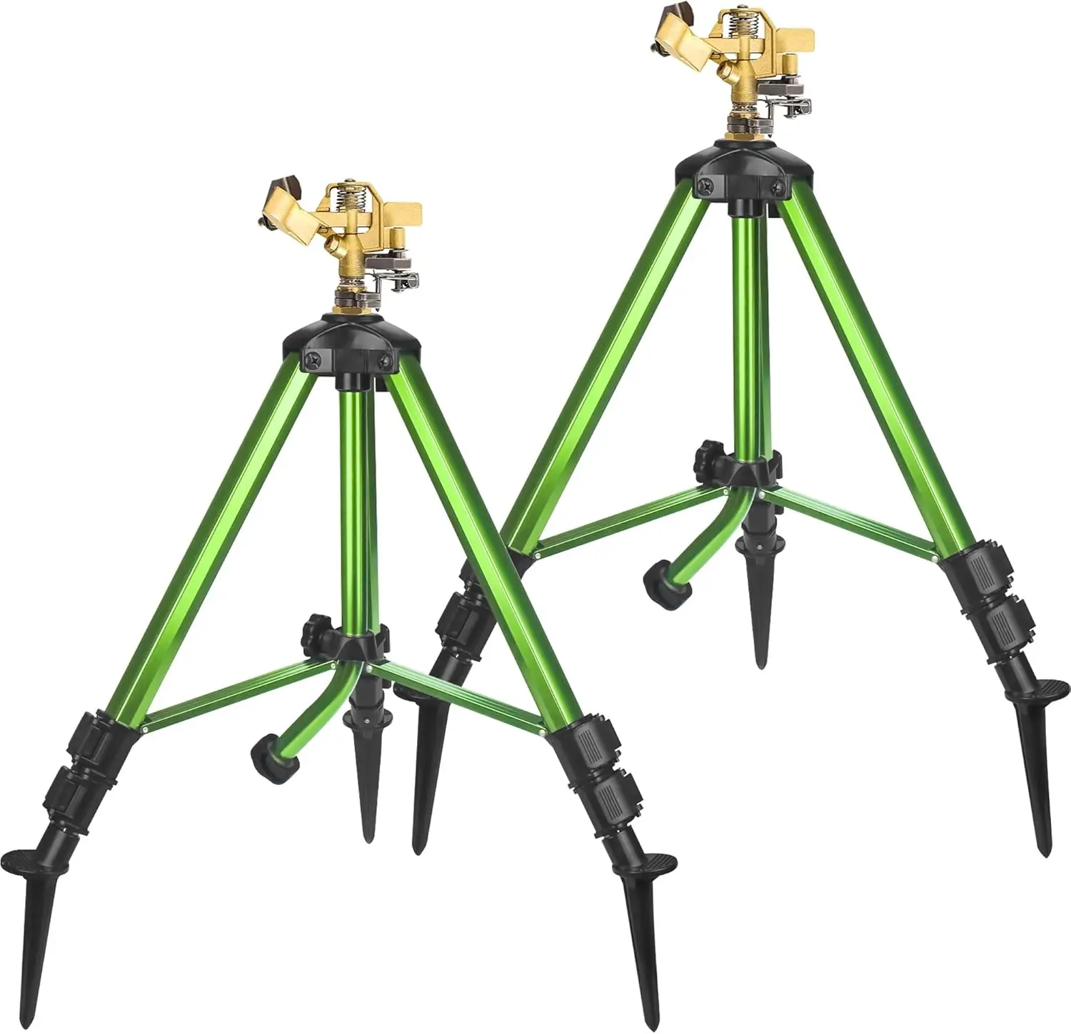 2 Pack Tripod Impact Sprinkler with Adjustable Brass Nozzle, 360° Coverage, Extension Legs & Stakes for Large Area Irrigation
2 Pack Tripod Impact Sprinkler with Adjustable Brass Nozzle, 360° Coverage, Extension Legs & Stakes for Large Area Irrigation