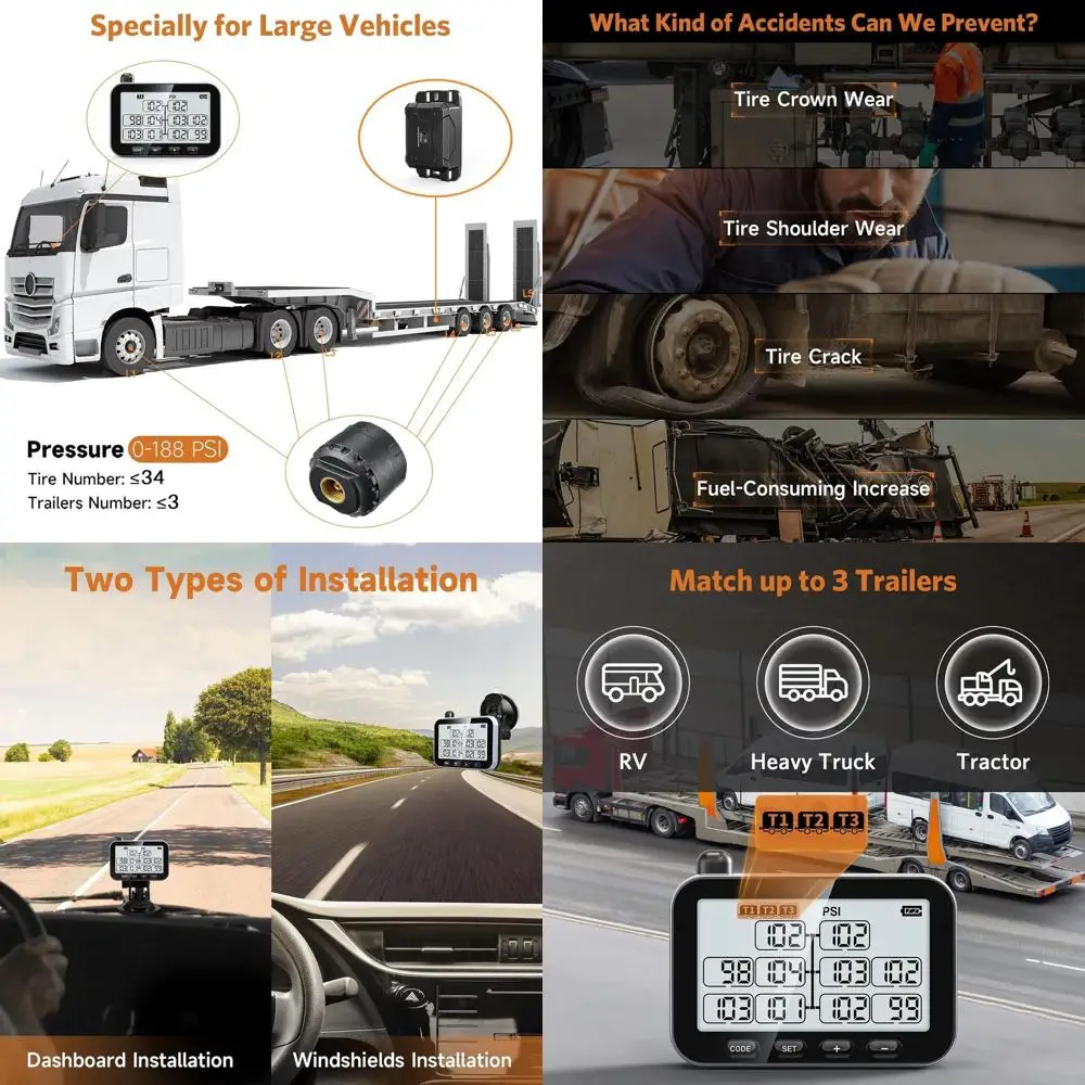 Система контроля давления в шинах GUTA RV, TPMS для автодома с 4 датчиками, 6 режима оповещения, усилитель сигнала, энергосберегающий дисплей, дальний смысл
Система контроля давления в шинах GUTA RV, TPMS для автодома с 4 датчиками, 6 режима оповещения, усилитель сигнала, энергосберегающий дисплей, дальний смысл