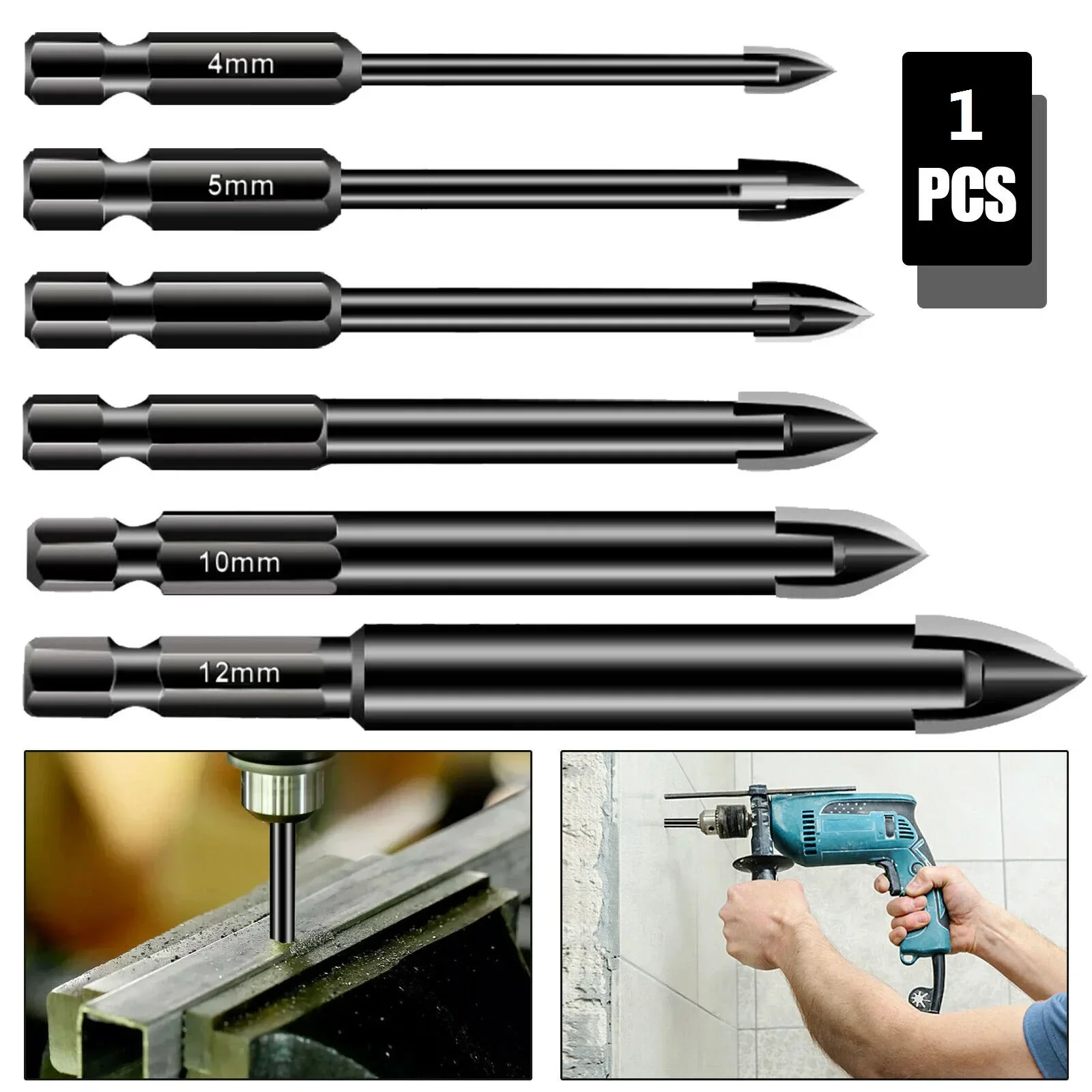 1-12mm Cross Triangle Drill Bit Set Glass Ceramic Tile Drill-Bits Wall Concrete Brick Wood Hole Opener Drilling-Tools
1-12mm Cross Triangle Drill Bit Set Glass Ceramic Tile Drill-Bits Wall Concrete Brick Wood Hole Opener Drilling-Tools
