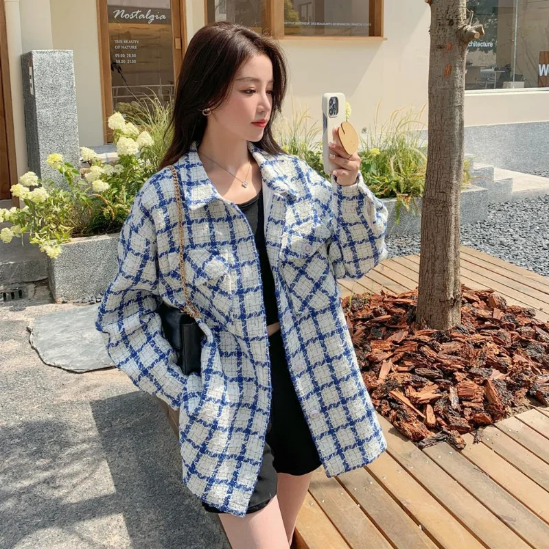 Korean Fashion High Street Basic Jackets Women Retro Outwear Autumn All-match Plaid Design Popular Sweet Elegant Stylish Chic BF
Korean Fashion High Street Basic Jackets Women Retro Outwear Autumn All-match Plaid Design Popular Sweet Elegant Stylish Chic BF