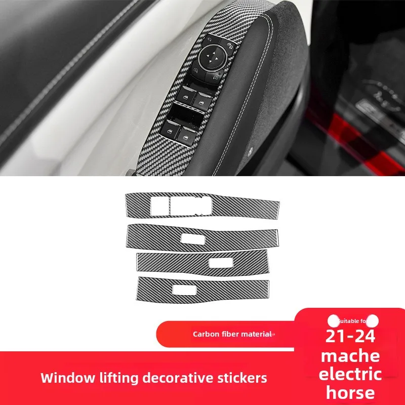 Suitable for Ford21-24Electric HorseMach ECarbon Fiber Interior Modified Pieces Window Button Panel Decoration
Suitable for Ford21-24Electric HorseMach ECarbon Fiber Interior Modified Pieces Window Button Panel Decoration