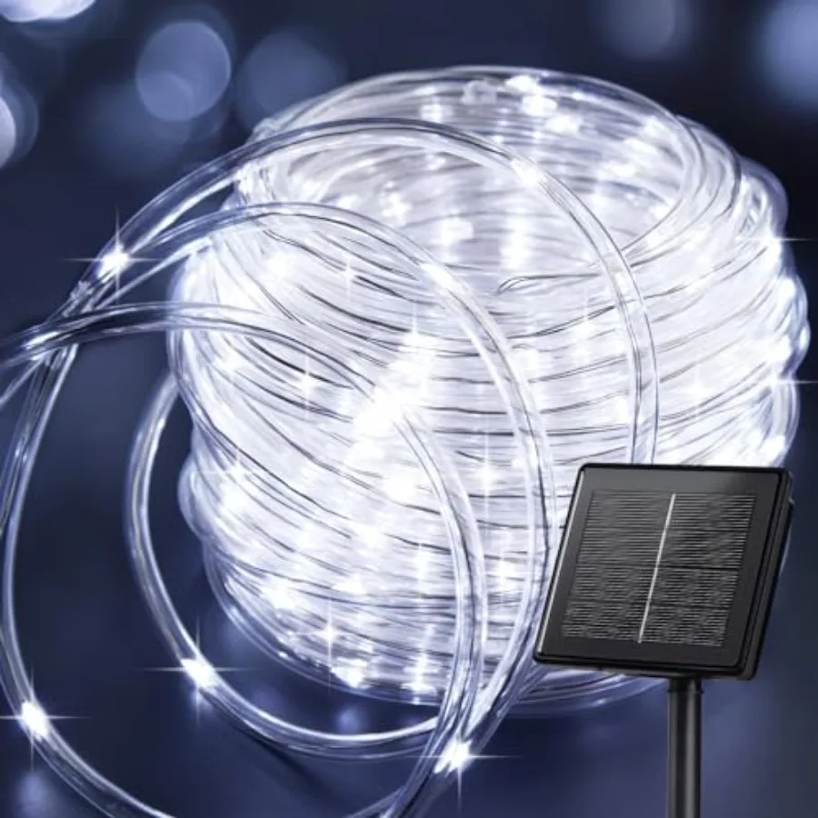 Solar Rope Lights, IP65 Waterproof 39Feet Outdoor Solar String Lights Solar Powered Fairy Lights with 8 Lighting Modes for Part
Solar Rope Lights, IP65 Waterproof 39Feet Outdoor Solar String Lights Solar Powered Fairy Lights with 8 Lighting Modes for Part