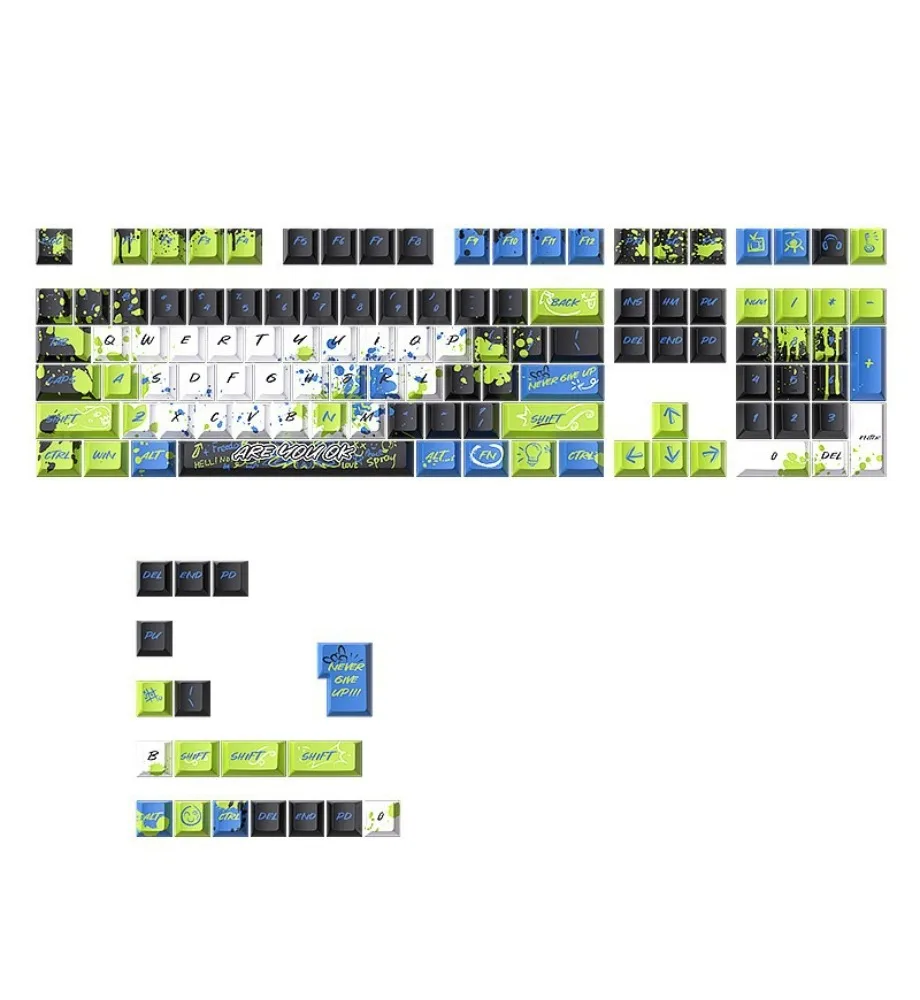 Keycap personality mechanical keyboard keycap customization keycaps small full set of five-sided original PBT hot sublimation
Keycap personality mechanical keyboard keycap customization keycaps small full set of five-sided original PBT hot sublimation