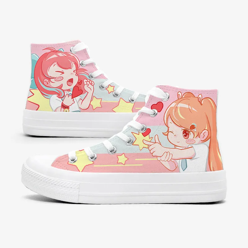 Original Cute Anime Girl Print High-top Canvas Sneakers Women's Kawaii Graffiti Platform Shoes For Students
Original Cute Anime Girl Print High-top Canvas Sneakers Women's Kawaii Graffiti Platform Shoes For Students