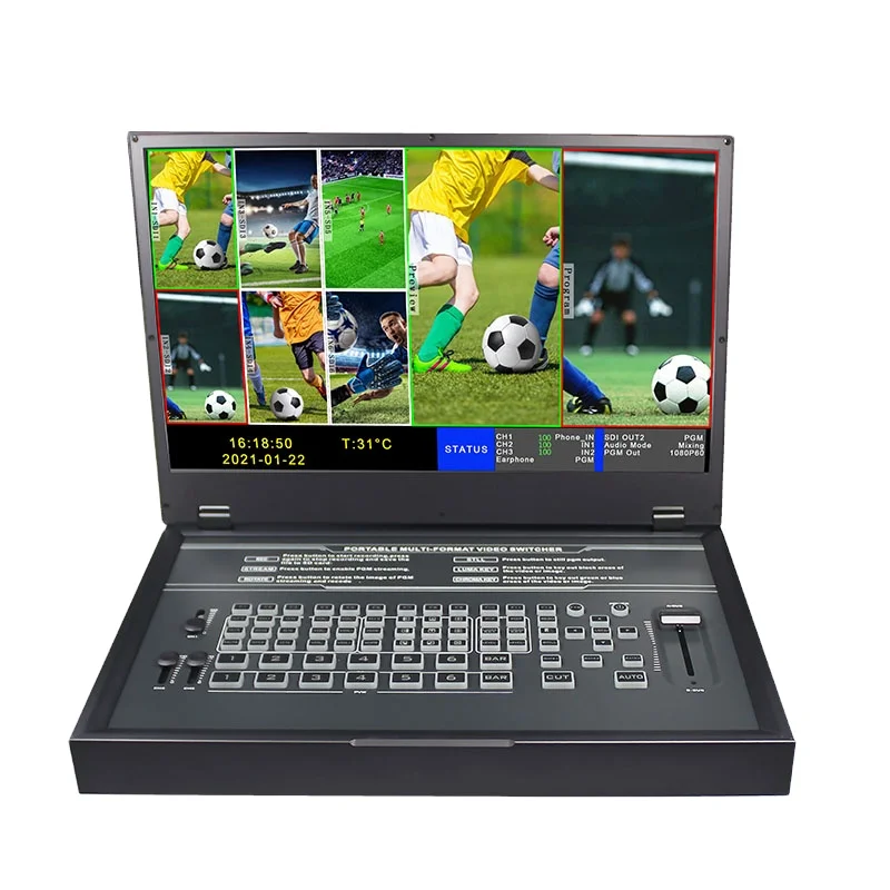 6 Channels 15.6" 4xSDI/2x1080P Input 2xSDI PGM/1xMultiview Output RS232/RS485 Aluminum Alloy Audio Video Device Well HDS9336AR
6 Channels 15.6" 4xSDI/2x1080P Input 2xSDI PGM/1xMultiview Output RS232/RS485 Aluminum Alloy Audio Video Device Well HDS9336AR