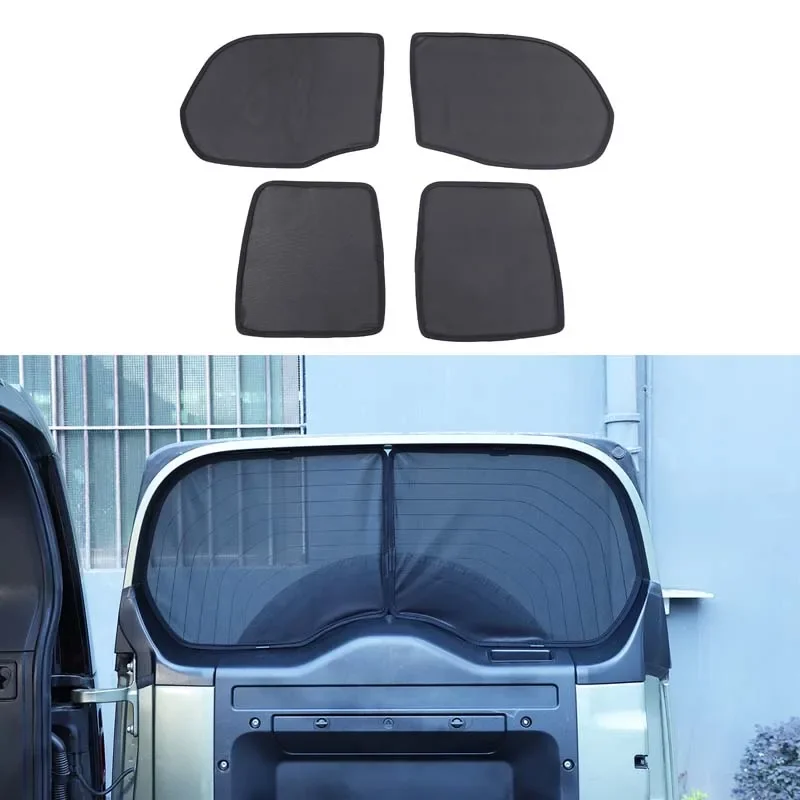 For 2020+ models Land Rover Defender 110 version trunk tailgate + trunk side window shield mesh 4pcs (memory wire model)
For 2020+ models Land Rover Defender 110 version trunk tailgate + trunk side window shield mesh 4pcs (memory wire model)