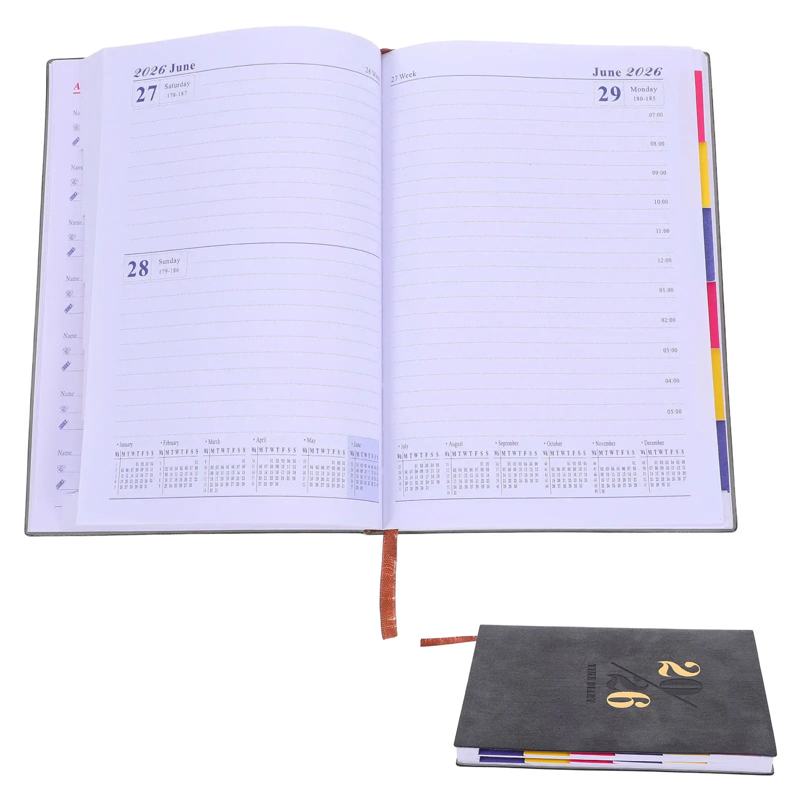 2026 Planner Notebook A5 Elegant PU Hardcover Daily Journal Monthly Tabs 2026 Diary Notebook Portable Schedule Book Business
2026 Planner Notebook A5 Elegant PU Hardcover Daily Journal Monthly Tabs 2026 Diary Notebook Portable Schedule Book Business