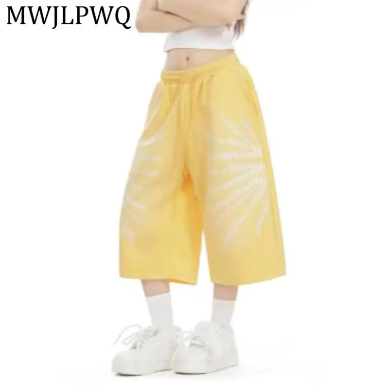 MWJLPWQ American-Style Washed Letter Print Casual Shorts For Unisex Summer Loose-Fitting Drapey Cut Wide-Leg Cropped Pants 16974
MWJLPWQ American-Style Washed Letter Print Casual Shorts For Unisex Summer Loose-Fitting Drapey Cut Wide-Leg Cropped Pants 16974