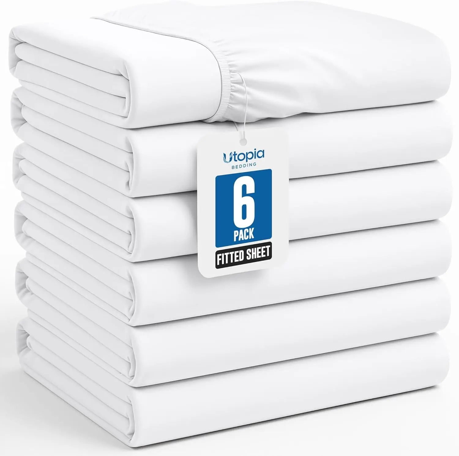 Комплект из 6 простыней King Size - мягкая микрофибра с начесом, глубокие карманы, устойчивые к усадке и выцветанию, простые в уходе, белые.
Комплект из 6 простыней King Size - мягкая микрофибра с начесом, глубокие карманы, устойчивые к усадке и выцветанию, простые в уходе, белые.