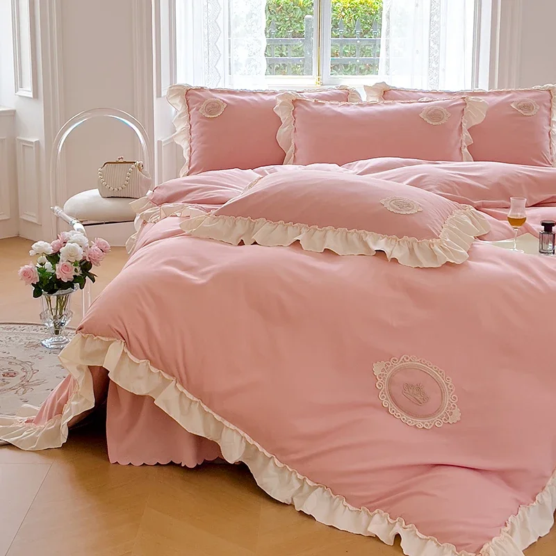 Ins Princess Bedding Set Ruffle Duvet Cover Set Korean Design Skirt Sheet Set Women Girls Bedroom Decor Luxury Bedding Set
Ins Princess Bedding Set Ruffle Duvet Cover Set Korean Design Skirt Sheet Set Women Girls Bedroom Decor Luxury Bedding Set