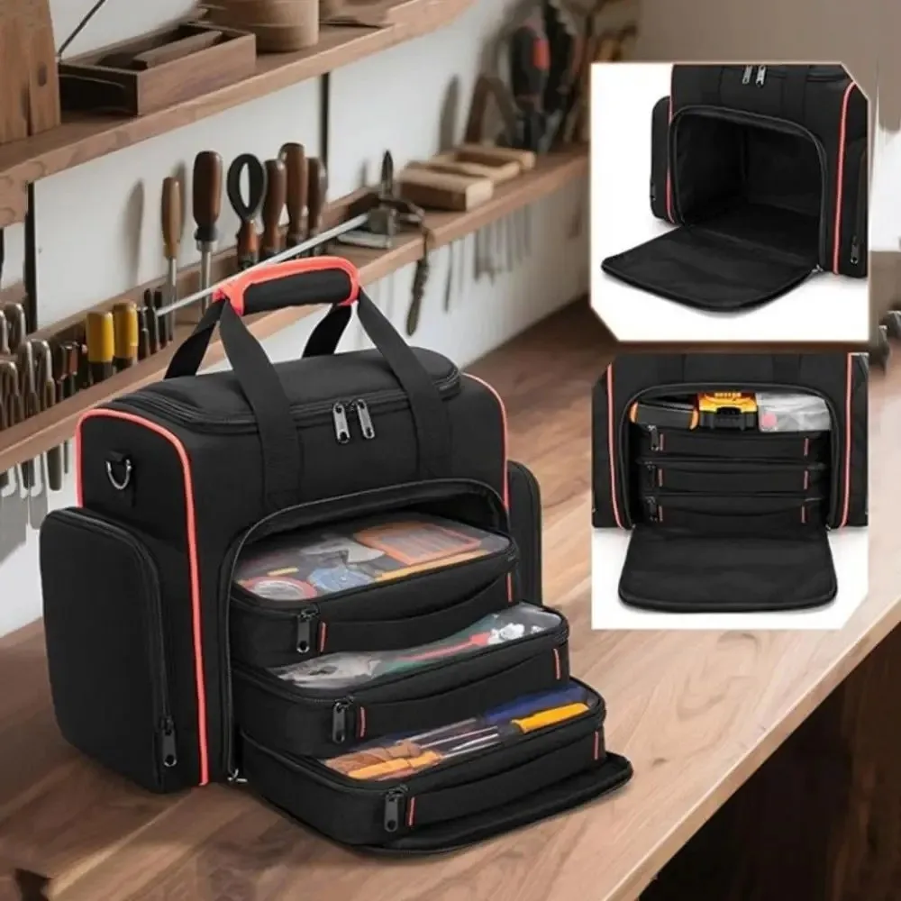 Large Capacity Portable Tool Kit 3 Removable Cases with Shoulder Strap Heavy Duty Tool Organizer Wear-resistant Thickened
Large Capacity Portable Tool Kit 3 Removable Cases with Shoulder Strap Heavy Duty Tool Organizer Wear-resistant Thickened
