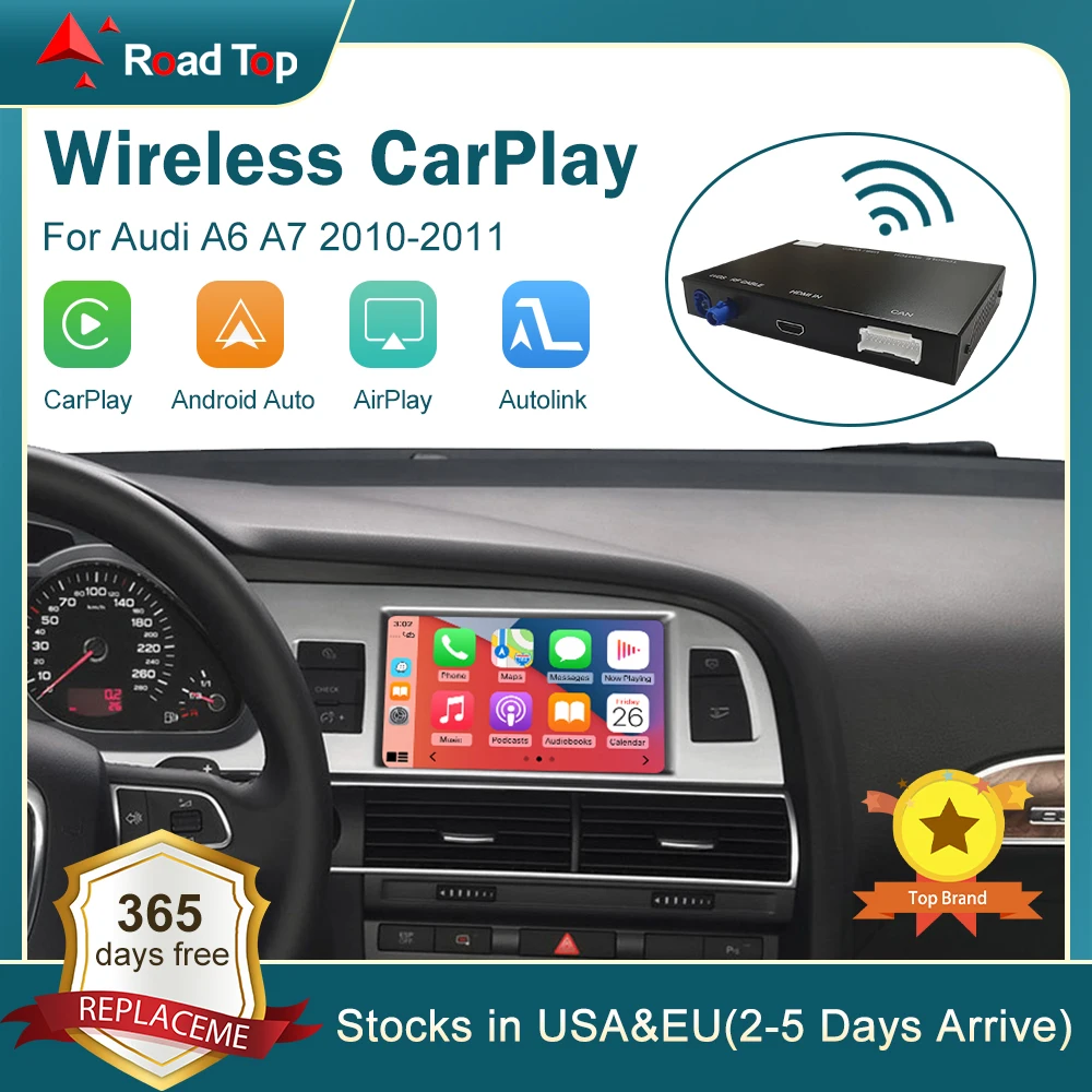 Wireless CarPlay Android Auto Interface for Audi A6 A7 2010-2011, with Mirror Link AirPlay Car Play Functions
Wireless CarPlay Android Auto Interface for Audi A6 A7 2010-2011, with Mirror Link AirPlay Car Play Functions