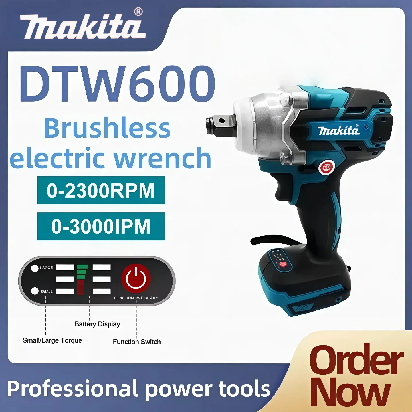 Makita DTW600 Brushless Electric Screwdriver Machine Rechargable Drill Driver 18V Battery
Makita DTW600 Brushless Electric Screwdriver Machine Rechargable Drill Driver 18V Battery