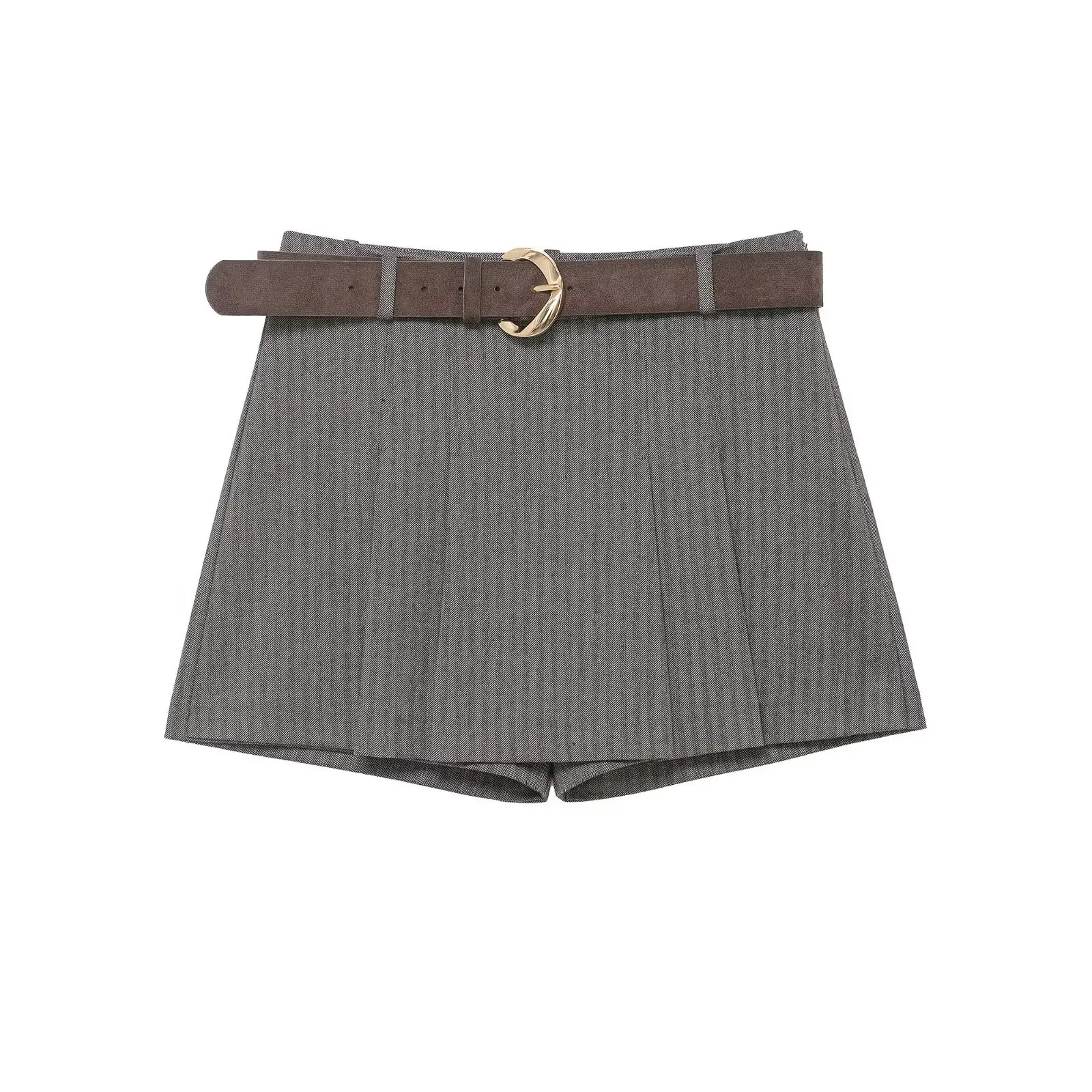 Withered 2026 European And American Spring New Style Fashion Temperament Belt Folded Grey Half Skirt Short Skirt For Women
Withered 2026 European And American Spring New Style Fashion Temperament Belt Folded Grey Half Skirt Short Skirt For Women
