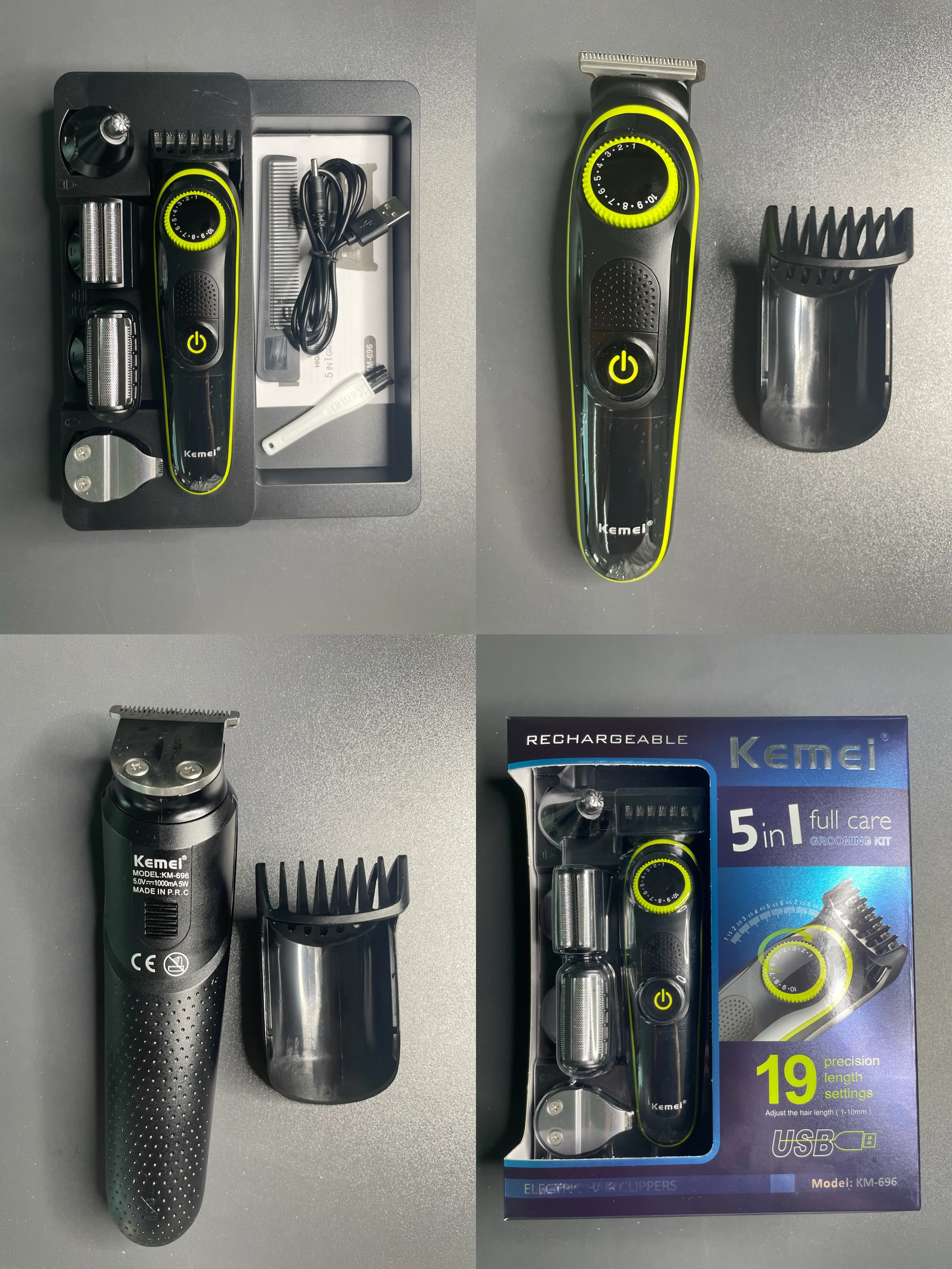 Kemei Electric Hair Clipper Multifunctional Men's Trimmer Electric Shaver Men's Razor Nose Trimmer KM-696 Hair Clipper
Kemei Electric Hair Clipper Multifunctional Men's Trimmer Electric Shaver Men's Razor Nose Trimmer KM-696 Hair Clipper