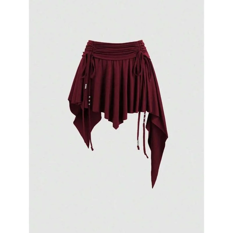 Pleated Ruffle Skirt with Drawstring Short Women's Fashion Spring Season Neutral Design Other Material Other Process
Pleated Ruffle Skirt with Drawstring Short Women's Fashion Spring Season Neutral Design Other Material Other Process