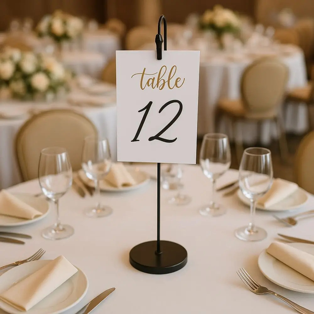 Black Clamps Metal Place Card Holder Non-Slip Base Versatile Photo Clip Elegant Wedding Table Stands Wedding Decoration
Black Clamps Metal Place Card Holder Non-Slip Base Versatile Photo Clip Elegant Wedding Table Stands Wedding Decoration