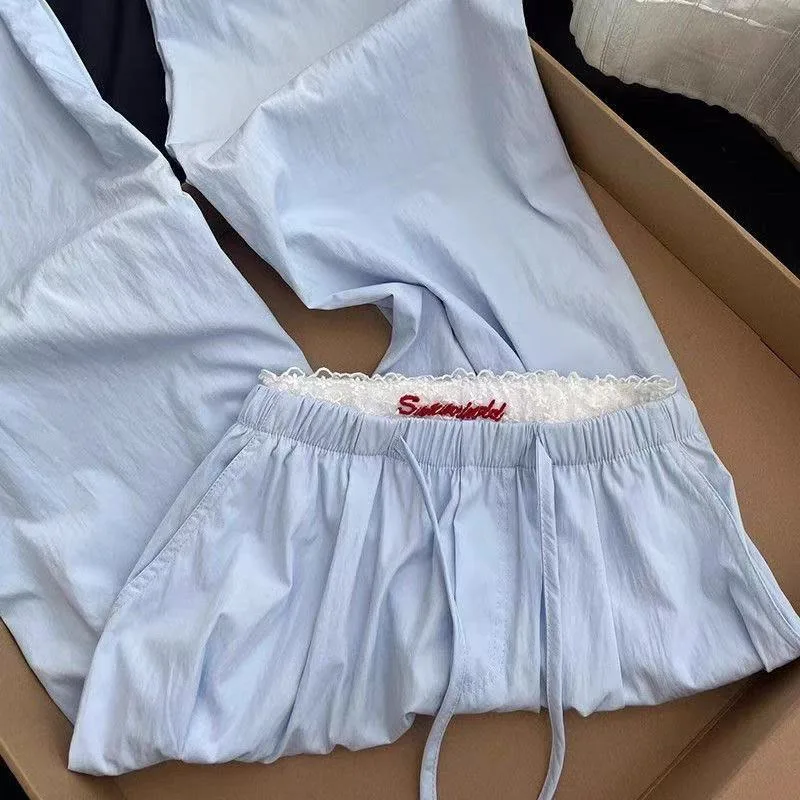 Women's High Waist Wide Leg Pants Spring Summer Korean Hop Blue Balletcore Trouser Casual Loose Student Style Y2k Streetwear
Women's High Waist Wide Leg Pants Spring Summer Korean Hop Blue Balletcore Trouser Casual Loose Student Style Y2k Streetwear