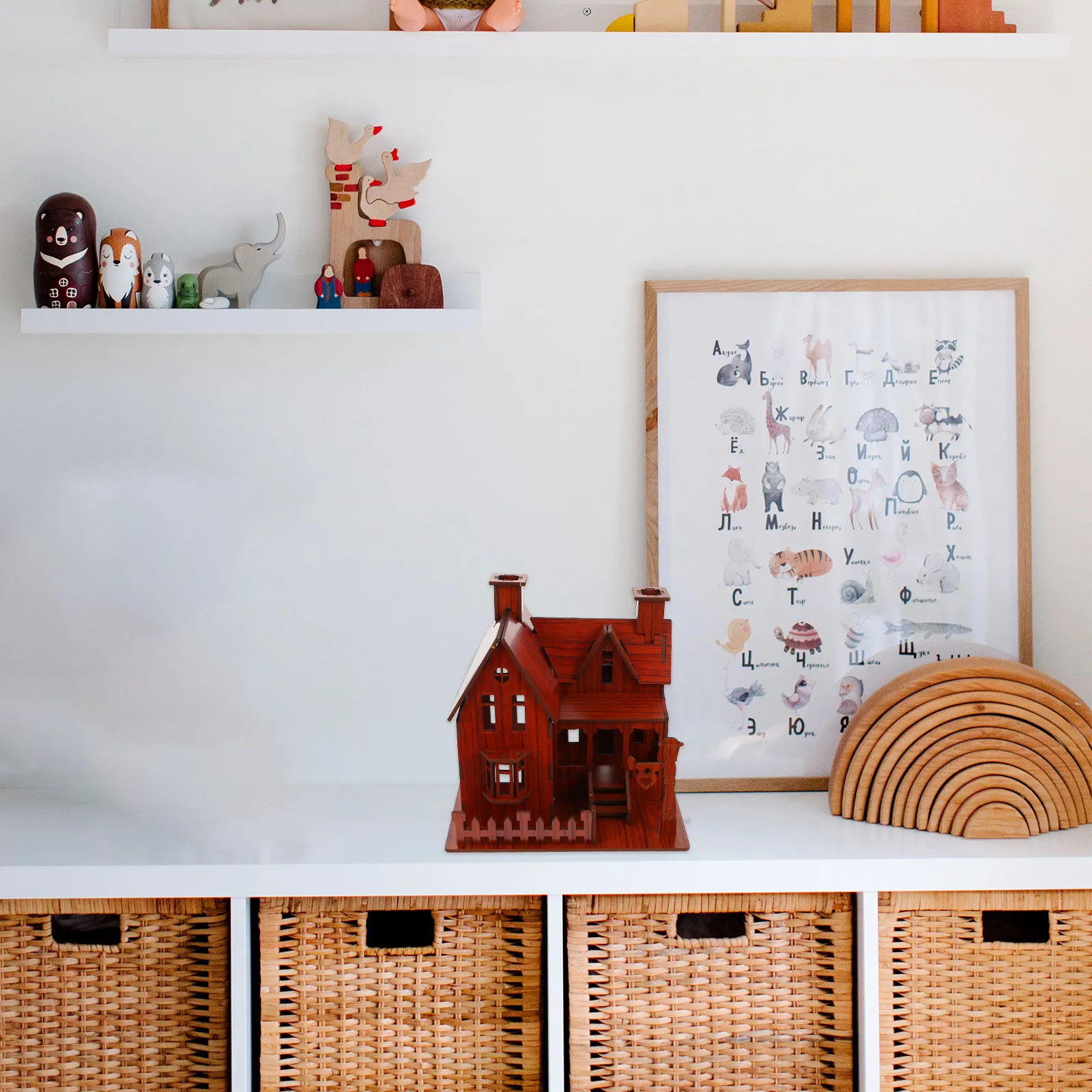 Wooden House Puzzle 1Pcs Creative DIY Villa Educational 3D Assembly Jigsaw Enhances Imagination Decorative Kids Gift
Wooden House Puzzle 1Pcs Creative DIY Villa Educational 3D Assembly Jigsaw Enhances Imagination Decorative Kids Gift