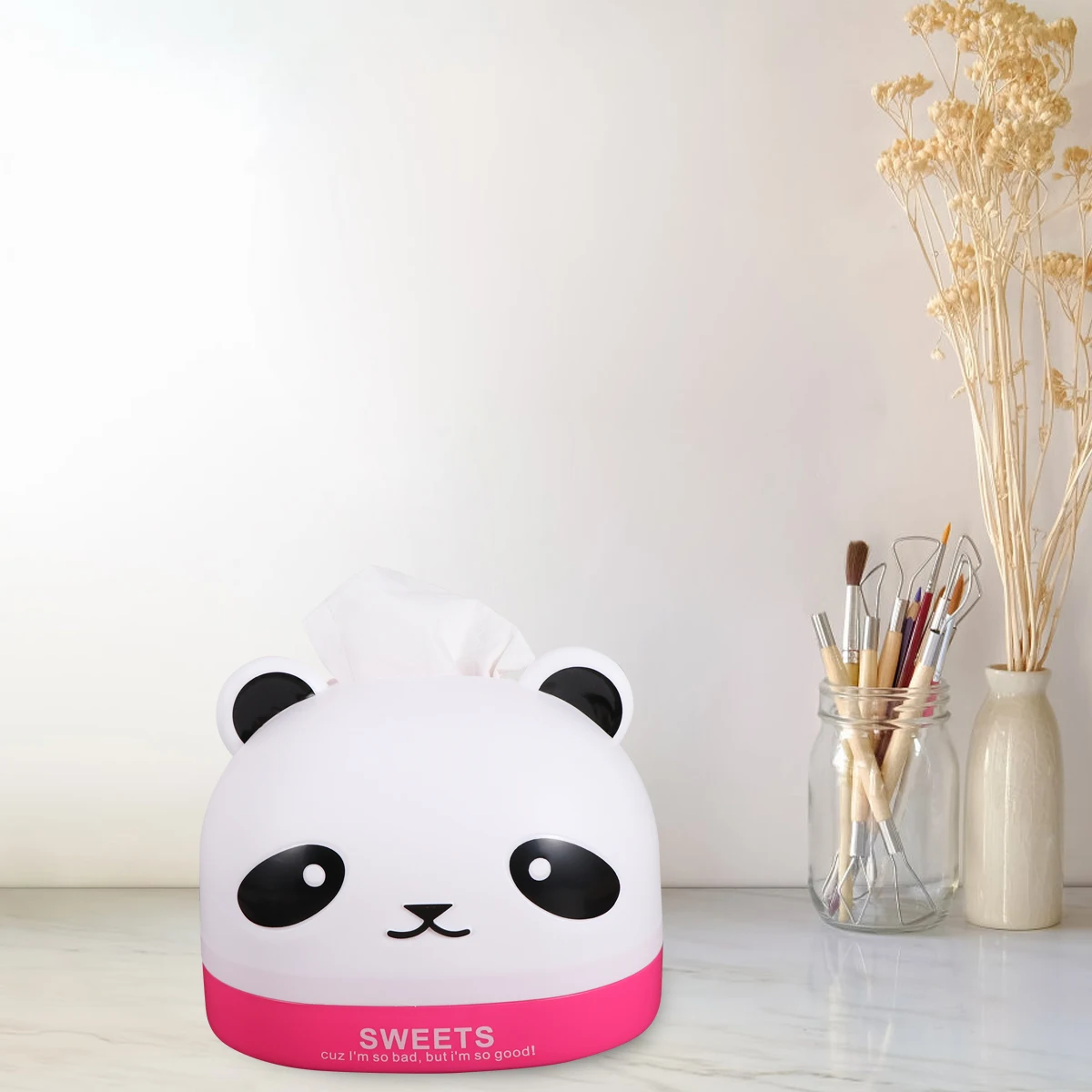 Panda Tissue Box Paper Towel Holder Creative Cartoon Decorative Napkin Storage Container Plastic Material Home Office
Panda Tissue Box Paper Towel Holder Creative Cartoon Decorative Napkin Storage Container Plastic Material Home Office