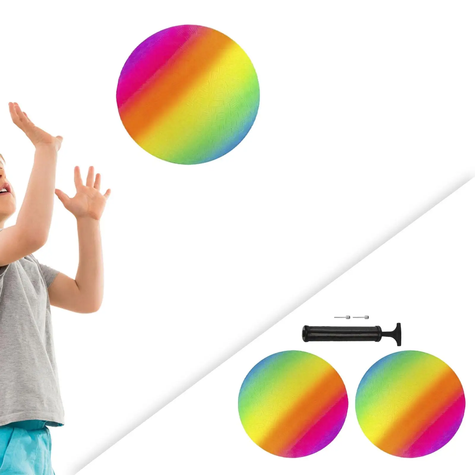 2x Jumping Balls Boys Girls Exercise Balls Colorful Rainbow Balls Sports Hopping Balls for Games Yard Playground Outdoor Indoor
2x Jumping Balls Boys Girls Exercise Balls Colorful Rainbow Balls Sports Hopping Balls for Games Yard Playground Outdoor Indoor
