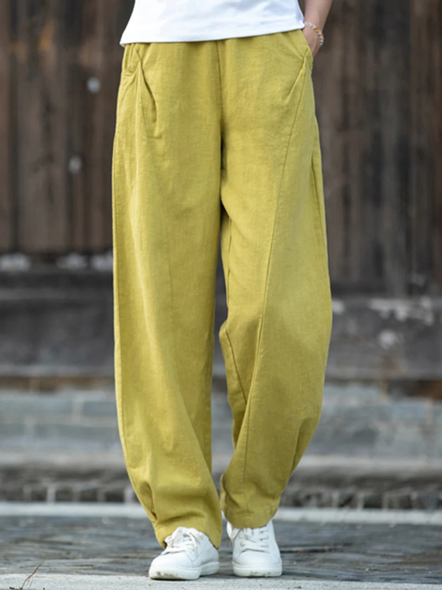 High Waist Cotton Linen Wide Leg Pants Loose Fit Lantern Pants Retro Style Dad Pants Old Fashioned Workout Trousers
High Waist Cotton Linen Wide Leg Pants Loose Fit Lantern Pants Retro Style Dad Pants Old Fashioned Workout Trousers
