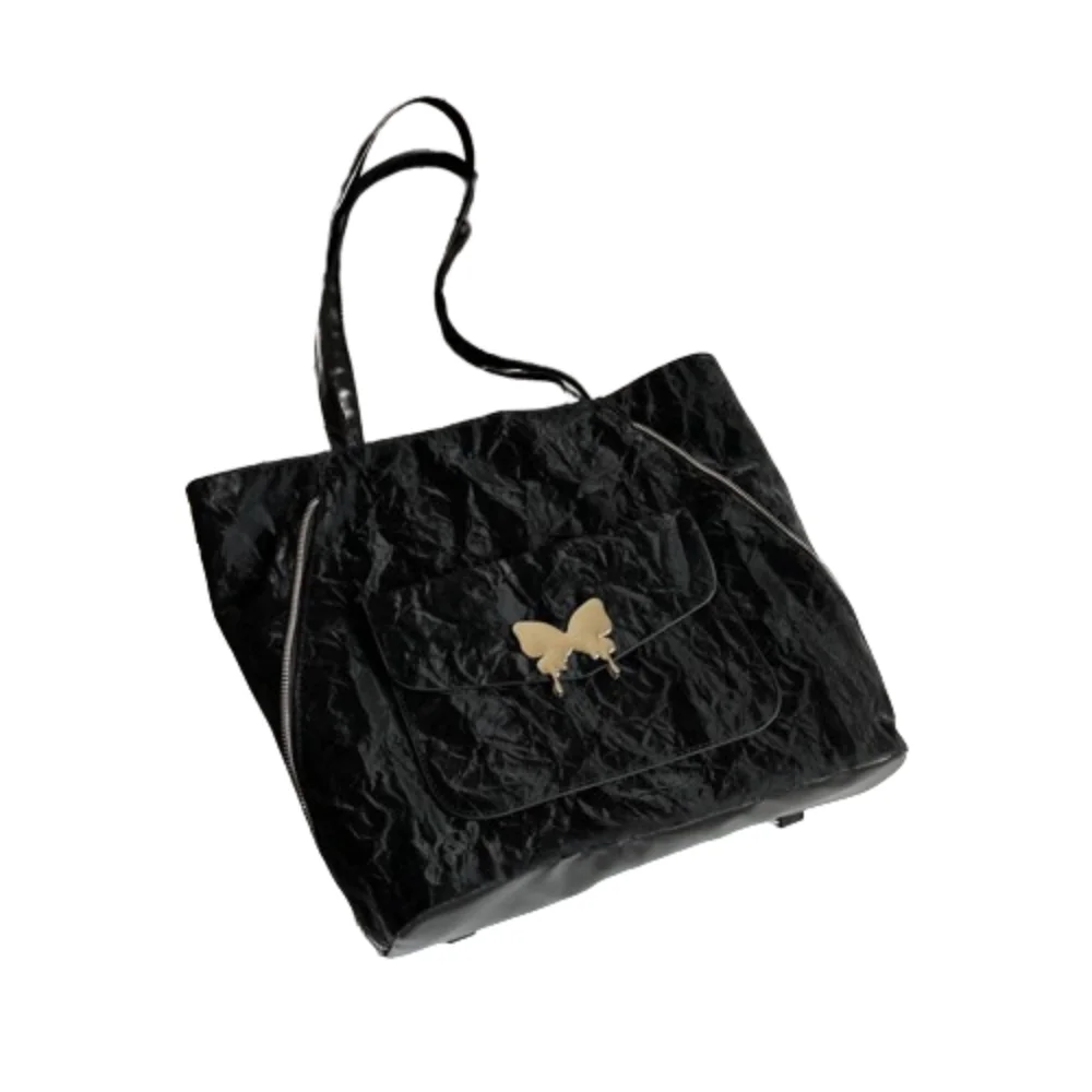Retro Large Capacity Butterfly Tote Backpack Korean Style Zipper PU Leathe Crossbody Bag Handbag Soft Single Shoulder Bag Girls
Retro Large Capacity Butterfly Tote Backpack Korean Style Zipper PU Leathe Crossbody Bag Handbag Soft Single Shoulder Bag Girls
