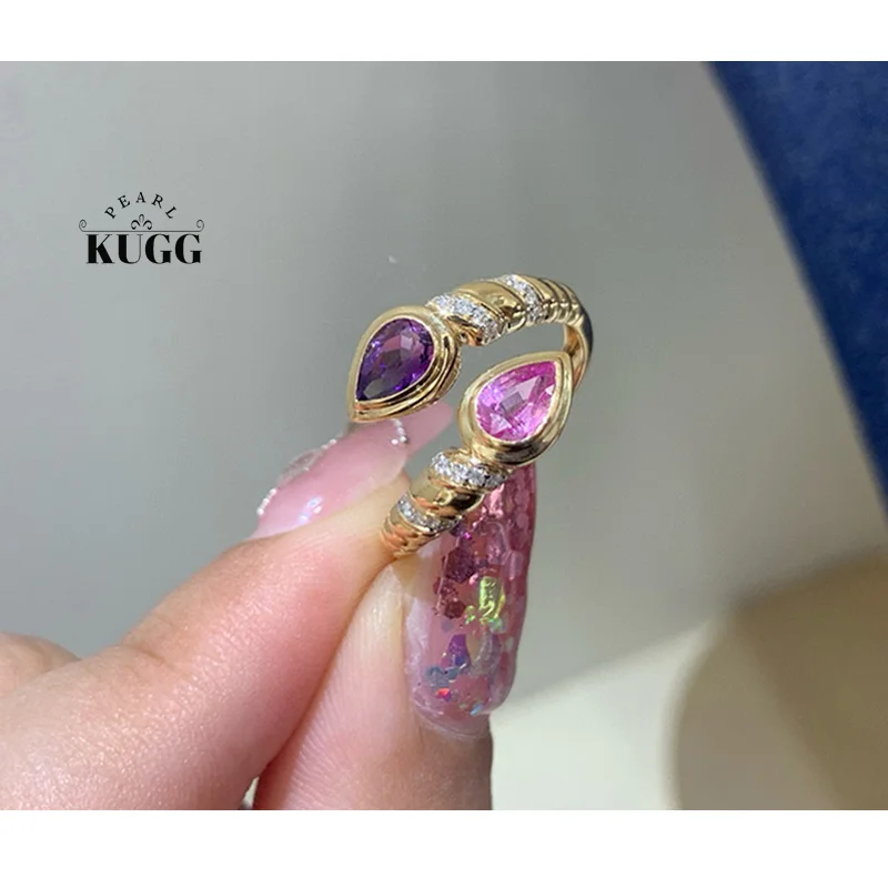 KUGG 100% кольца из желтого золота 18 карат, женское кольцо с блестящим бриллиантом и сапфиром натурального цвета, роскошное модное стильное ювелирное изделие для вечеринок
KUGG 100% кольца из желтого золота 18 карат, женское кольцо с блестящим бриллиантом и сапфиром натурального цвета, роскошное модное стильное ювелирное изделие для вечеринок