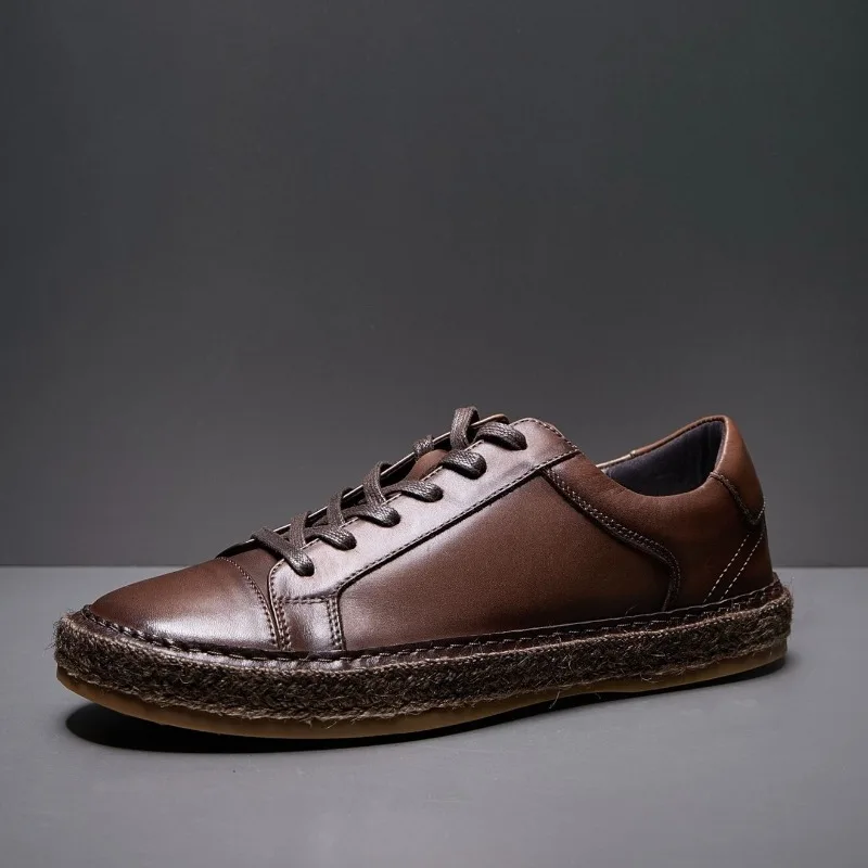 Spring Summer Retro Men's Genuine Leather Casual Board Shoes Male Derby Lace Up Low Top Versatile Breathable Walking Flats
Spring Summer Retro Men's Genuine Leather Casual Board Shoes Male Derby Lace Up Low Top Versatile Breathable Walking Flats