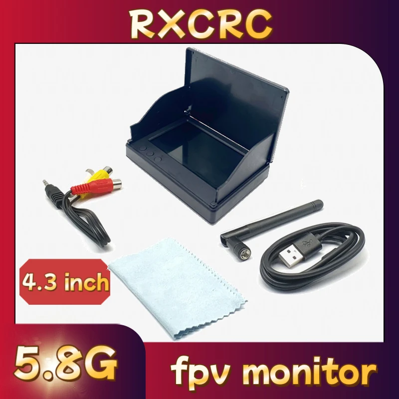 RXCRC 5.8G 56CH 4.3 Inch IPS Display screen 480x272 Auto Search FPV Monitor Build-in Battery For RC Multicopter FPV Drone Part
RXCRC 5.8G 56CH 4.3 Inch IPS Display screen 480x272 Auto Search FPV Monitor Build-in Battery For RC Multicopter FPV Drone Part