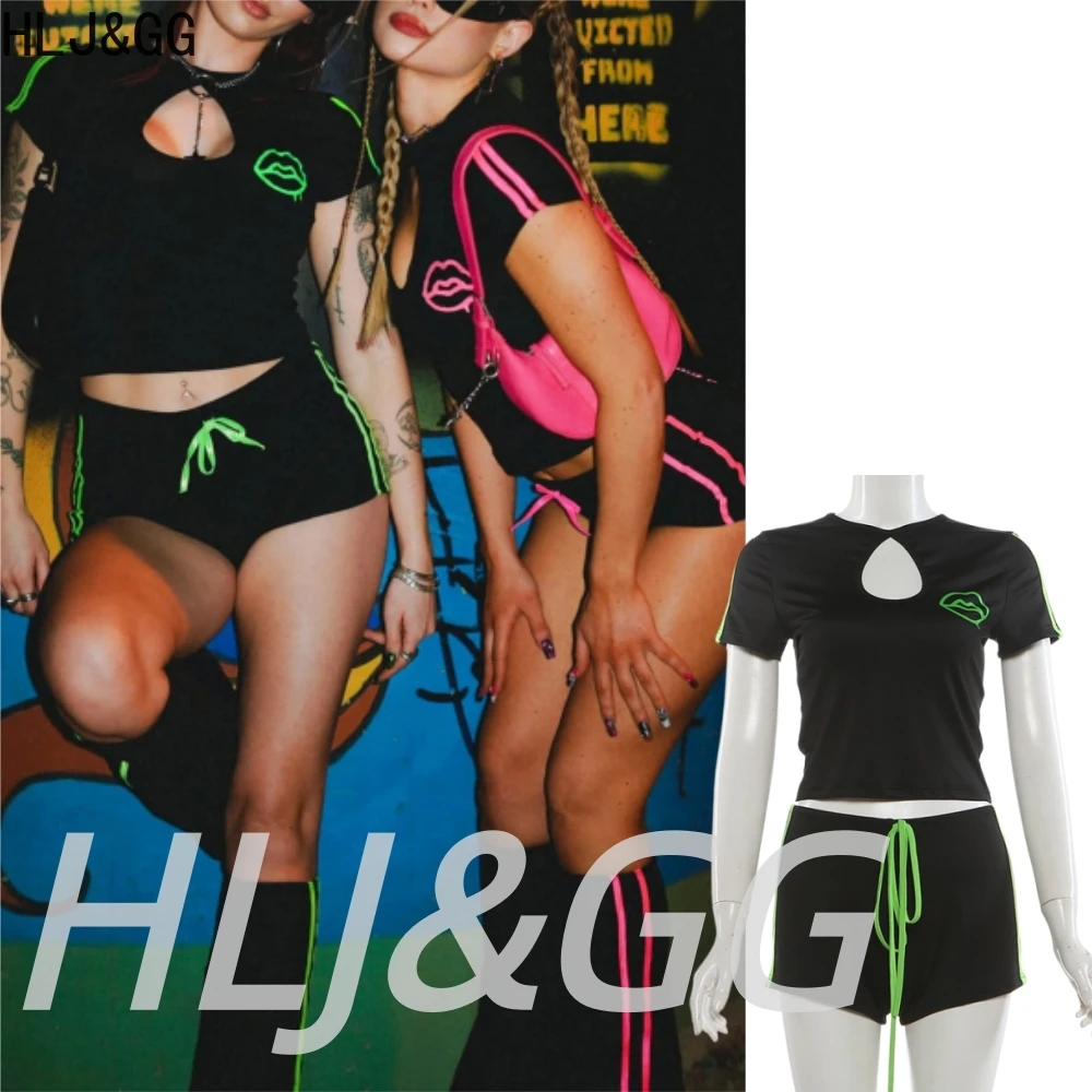 HLJ&GG Trend Fashion Hollow Patchwork Stripes Two Piece Sets Women O Neck Slim Crop Top And Drawstring Shorts Outfits Streetwear
HLJ&GG Trend Fashion Hollow Patchwork Stripes Two Piece Sets Women O Neck Slim Crop Top And Drawstring Shorts Outfits Streetwear