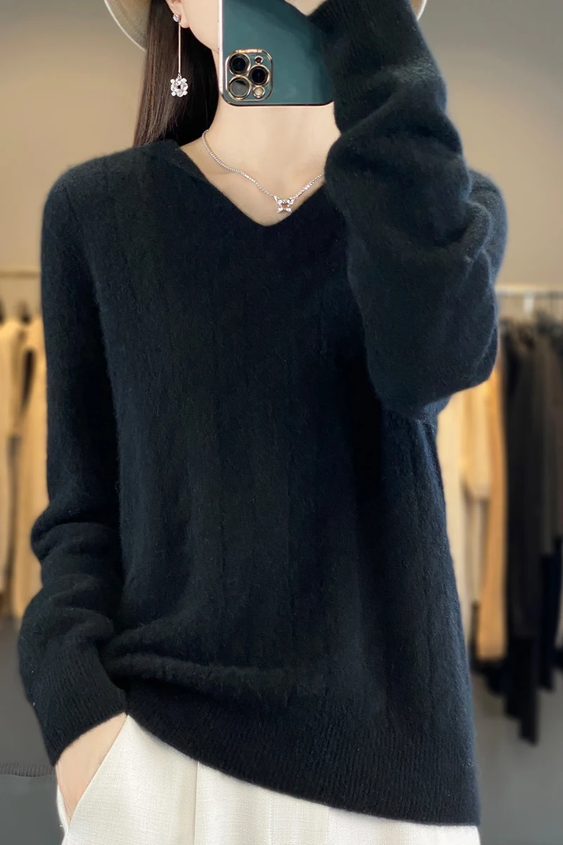 Women's 100% Merino Wool Sweater Hooded Collar Twisted Pullover Autumn Winter Cashmere Knitwear Long Sleeve Bottoming Tops
Women's 100% Merino Wool Sweater Hooded Collar Twisted Pullover Autumn Winter Cashmere Knitwear Long Sleeve Bottoming Tops