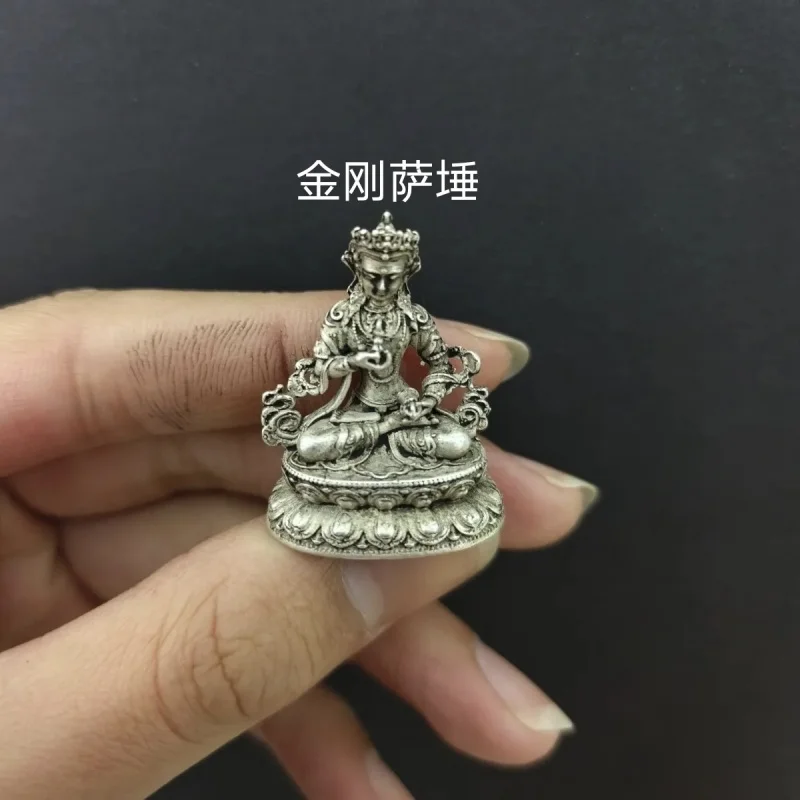 Tibetan Style 1.0inch Portable Buddha Statue Home Use White Copper Gilded Silver Offering Padmasambhava Copper Statue Nepal(Vajr
Tibetan Style 1.0inch Portable Buddha Statue Home Use White Copper Gilded Silver Offering Padmasambhava Copper Statue Nepal(Vajr