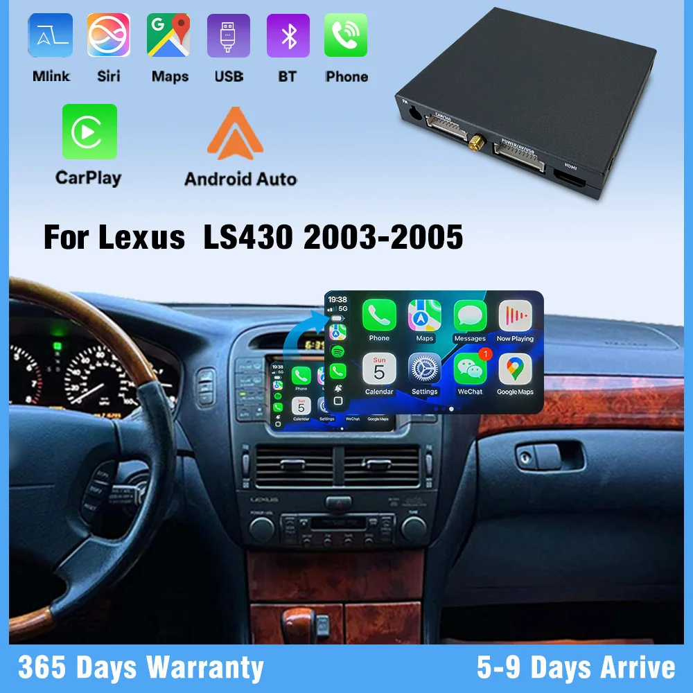 Wireless CarPlay For Lexus LS430 2003-2005 Android Auto Airplay GPS Navi Multimedia Mirrorring Airplay Camera DSP Apple Car play
Wireless CarPlay For Lexus LS430 2003-2005 Android Auto Airplay GPS Navi Multimedia Mirrorring Airplay Camera DSP Apple Car play