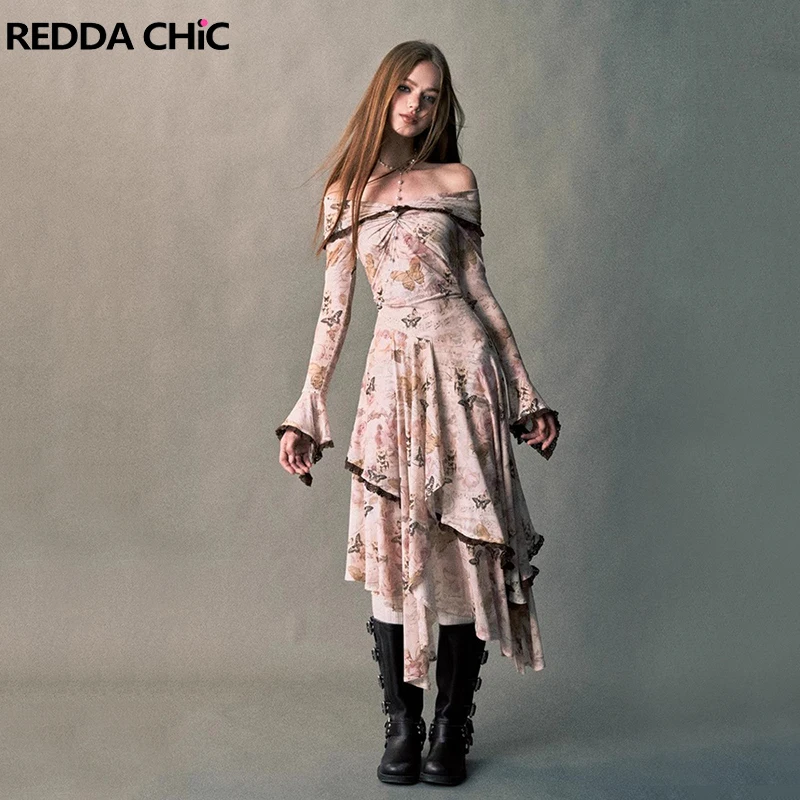 REDDACHiC струящееся платье на одно плечо, женское платье с нерегулярной кружевной отделкой и расклешенными рукавами, драпированное длинное цельное повседневное платье
REDDACHiC струящееся платье на одно плечо, женское платье с нерегулярной кружевной отделкой и расклешенными рукавами, драпированное длинное цельное повседневное платье