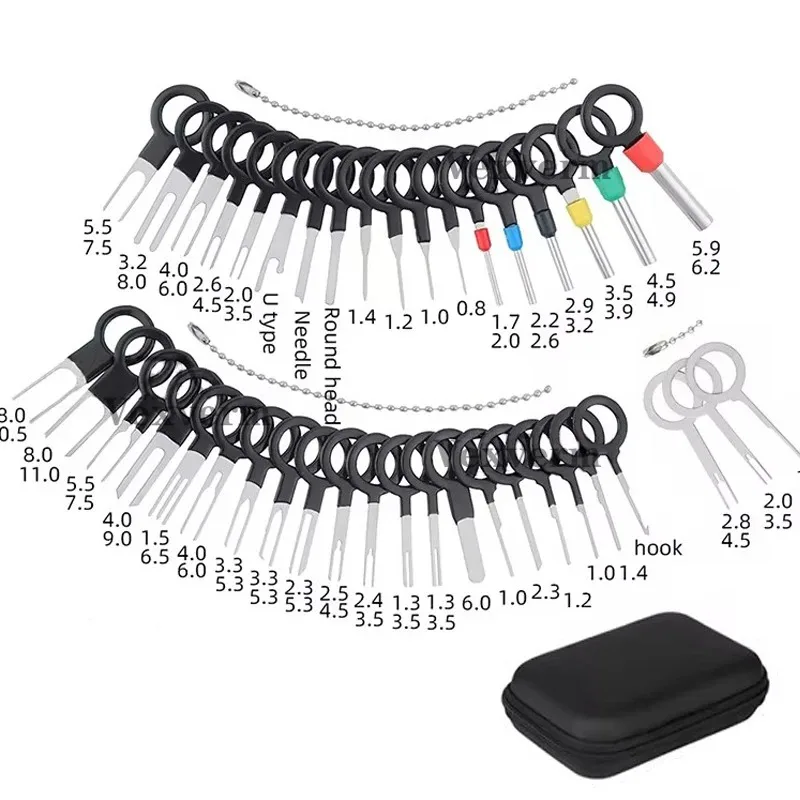 Car Terminal Puller Kit Wire Harness Connector Box Pin Extractor for Release Terminal Extractor set 41/59 Piece Repair Tool
Car Terminal Puller Kit Wire Harness Connector Box Pin Extractor for Release Terminal Extractor set 41/59 Piece Repair Tool